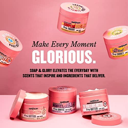 Soap & Glory Soap & Glory Simply The Boost Exfoliating Body Scrub - Smoothing & Buffing Body Scrub - Body Polish with Vitamin B5, Vitamin C, & Vitamin E (300ml)