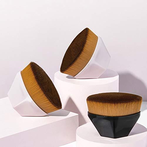 Aooba Aooba Foundation Makeup Brush with Portable Case, Flat Top High-Density Face Brush for Flawless Powder, Cream Cosmetics (Pink and Black)