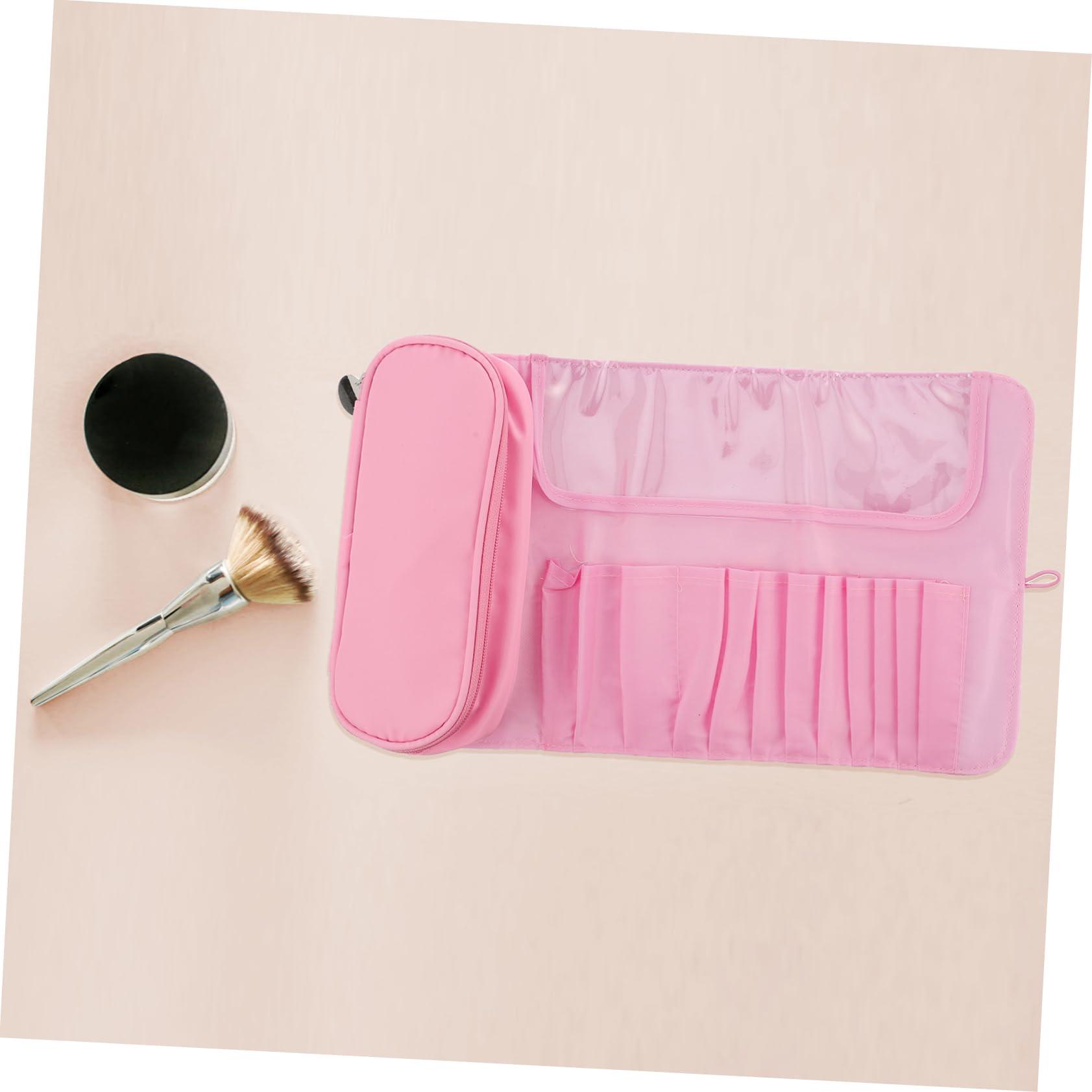 NOLITOY NOLITOY 2pcs Makeup Brush Pouch Cosmetic Storage Case Big Makeup Bag Organizer Case Brush Rolling Bag