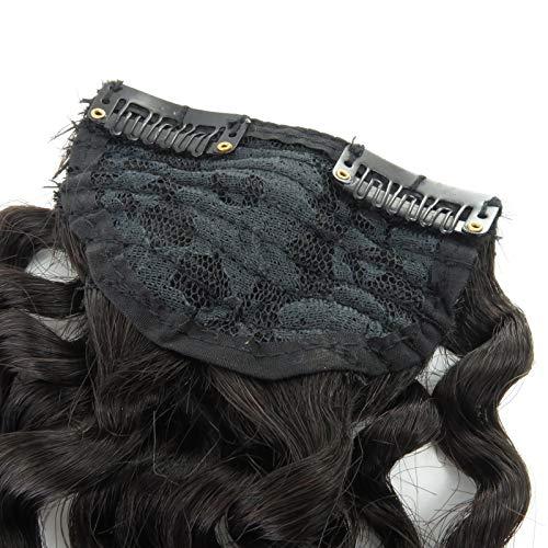 RemeeHi RemeeHi New Afro Curly Hair Bangs Can Be Hair Closure Chignons Puff Hair Extension 8" 23g Curly Hair Bangs With 2 Clips 1b# Natural Black
