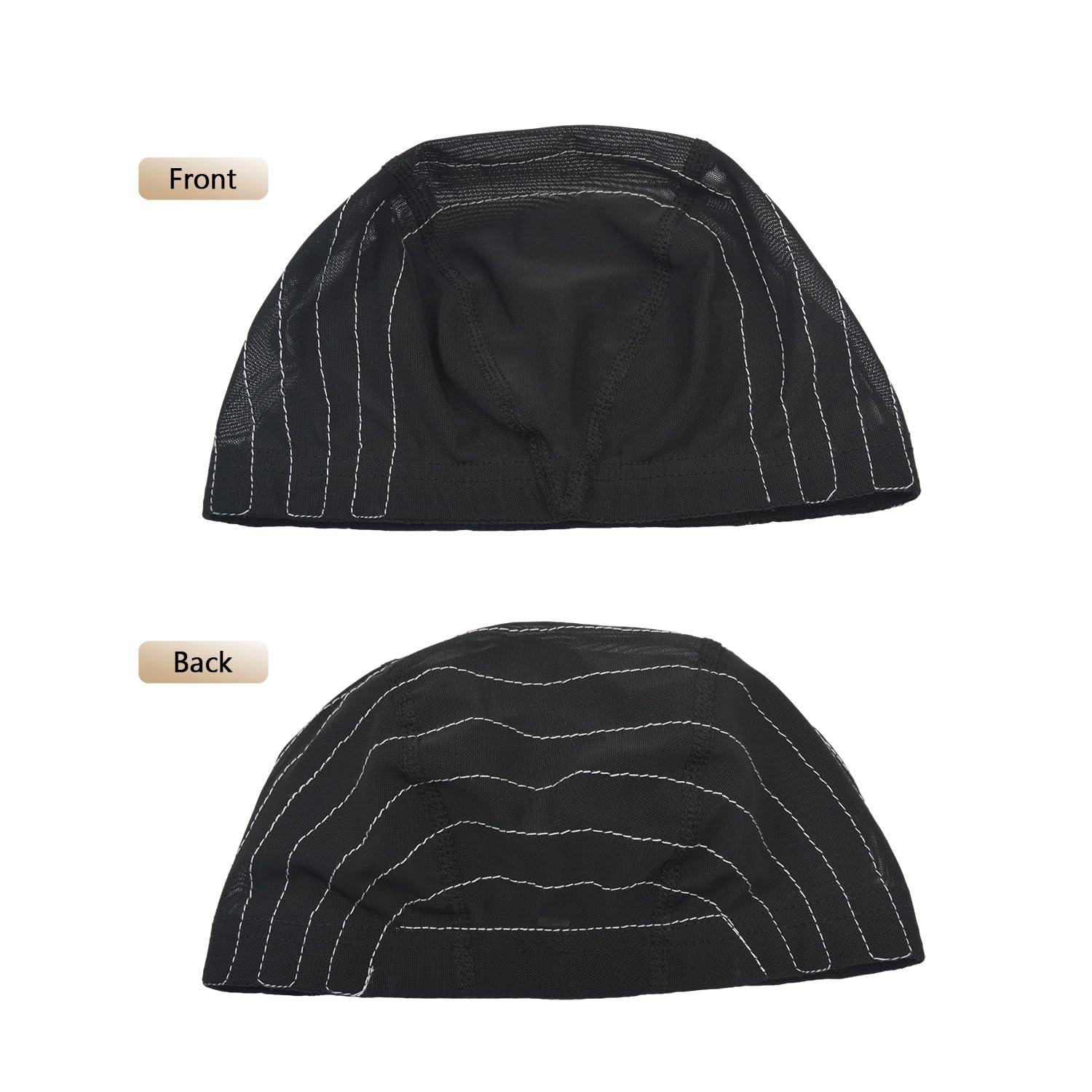 YTBYT Mesh Dome Caps Wig Cap with Guideline Map for Wig Making Stretchable Wig Caps for Beginners Making Wigs (5x5 L)