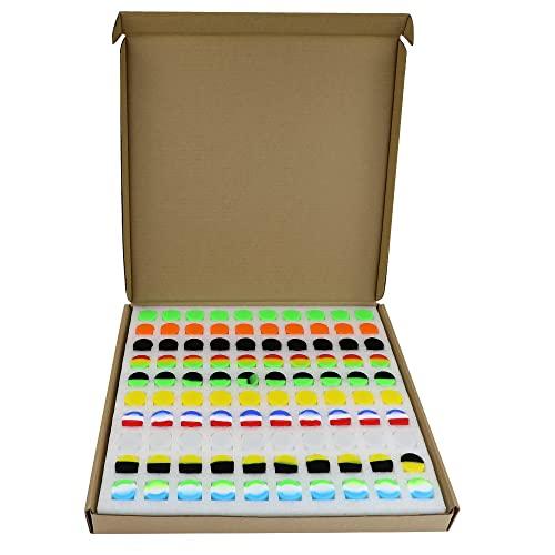 TKK glass concentrate containers 6ml with silicone lids Non Stick glass wax container for Oil, Lip Balm,Cosmetic, Lotion, Cream, Eye shadow, ?Color mixing) (100pcs)