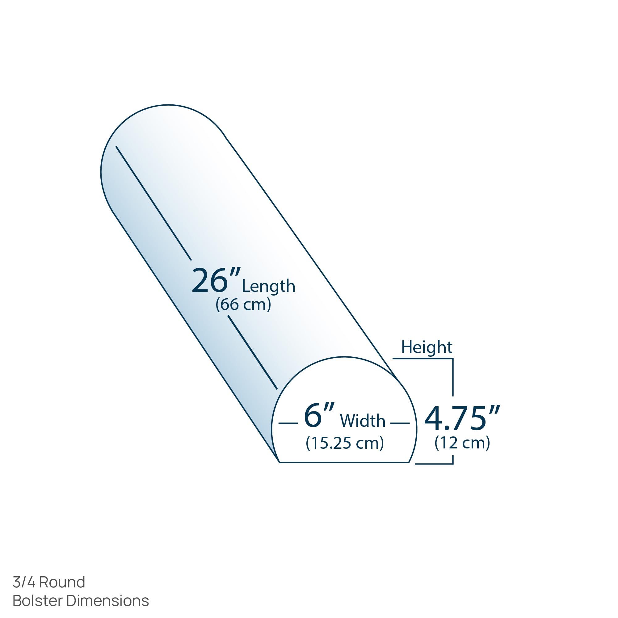 EarthLite Earthlite Massage Bolster Pillow 3/4 Round Durable, Easy to Clean 100% PU Upholstery incl. Strap Handle/Professional Quality CFC-Free/Back Pain Relief, Teal