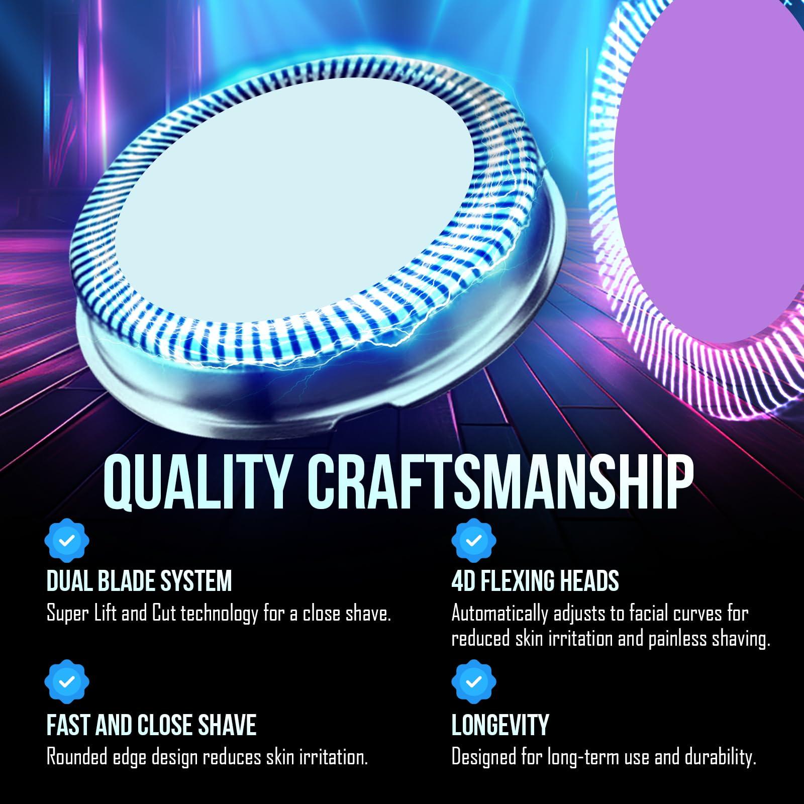 Golden Lotus Creations Golden Lotus Creations HQ56 Replacement Shaver Heads for HQ3 HQ4 HQ55 HQ56 HQ6, Replacement Shaver Head Compatible with Philips Norelco HQ300 HQ442 HQ916 HS190 HQ6990 Electric Shavers