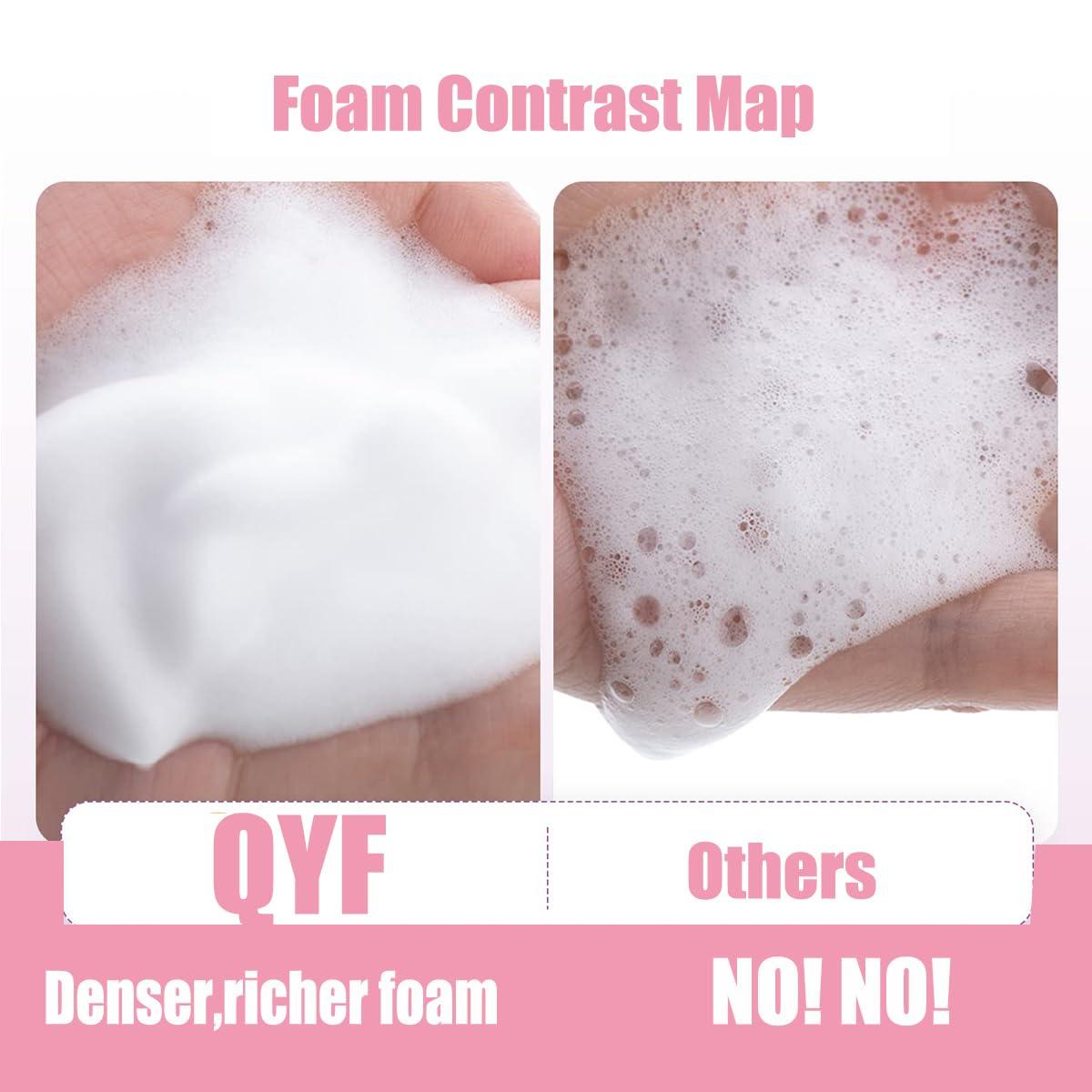 QYF QYF Eyelash Extension Shampoo 500ml Lash Extensions Shampoo Eyelid Foaming Cleanser Paraben & Sulfate Free Non-Irritating for Professional Salon and Home Use (peach)