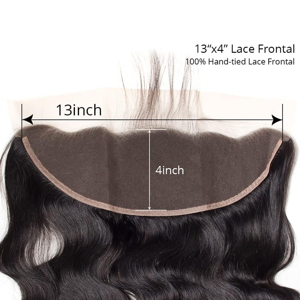 JARAMA 10 Inch 13x4 HD Lace Frontal Closure 100% Brazilian Virgin Human Hair Body Wave Ear to Ear Transparent Lace Frontal Pre Plucked with Baby Hair