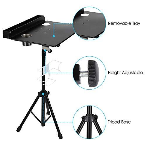 Zoternen Tattoo Workstation, Height Adjustable Salon Service Tray Portable Detachable Tripod Stand Tattoo Desk Table Tattoo Mobile Work Station Stand for Beauty Salon Tattoo Equipment