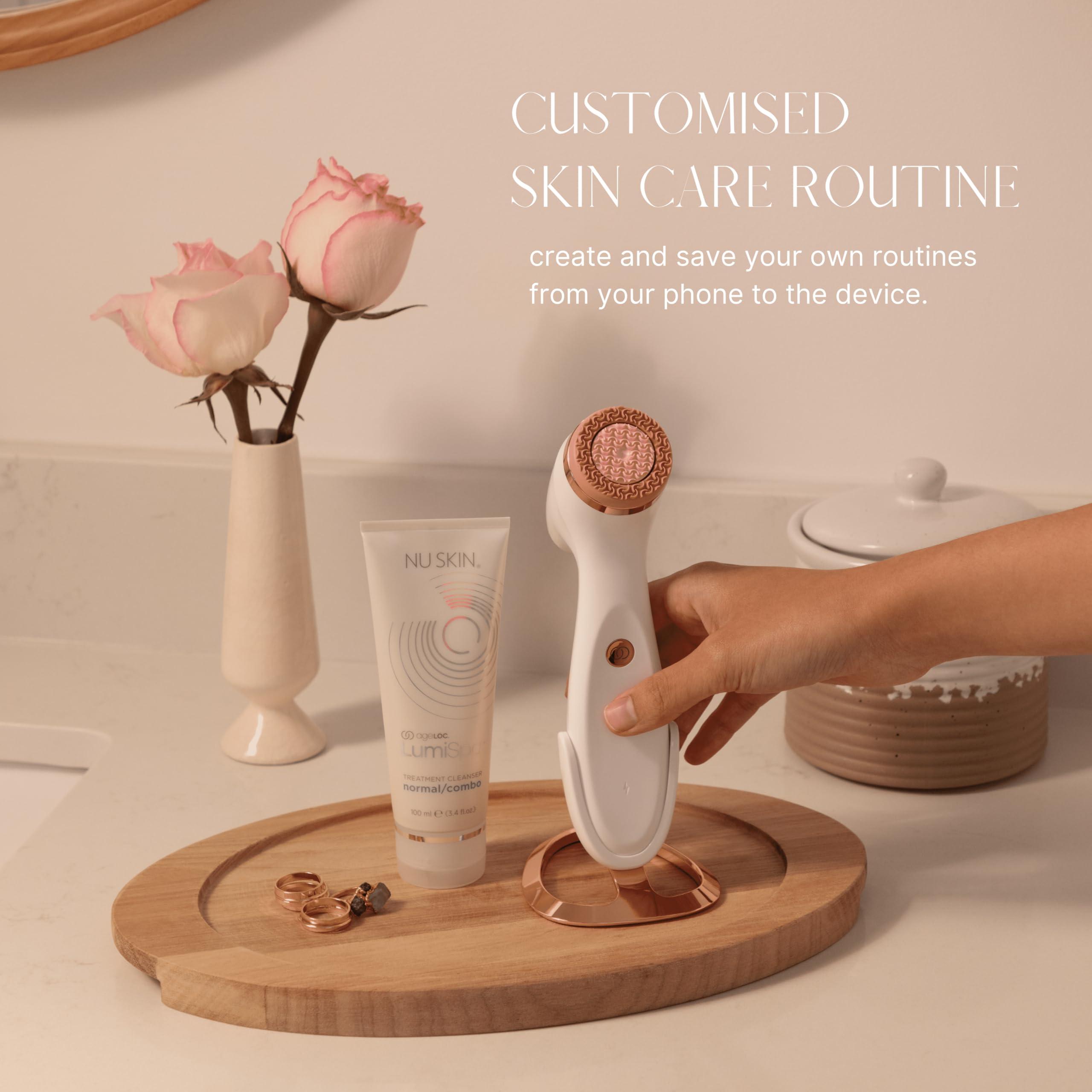 Nu Skin Nu Skin ageLOC LumiSpa iO System | Smart Skincare System, Facial Cleansing Device | Morning and Night Facial Cleansing Device | Daily Skin Care, Glowing Skin | Two-Minute Routine (Rose Gold)