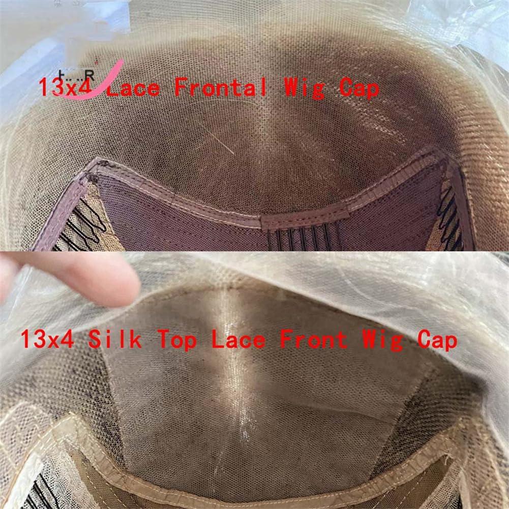 Generic 13X4 Silk Base Lace Front Wig Brown Ash Blonde Highlight Wig Lace Frontal Short Bob Human Hair Wigs For Women Highlight Wig 2 12inches#Silk Top 150 Density