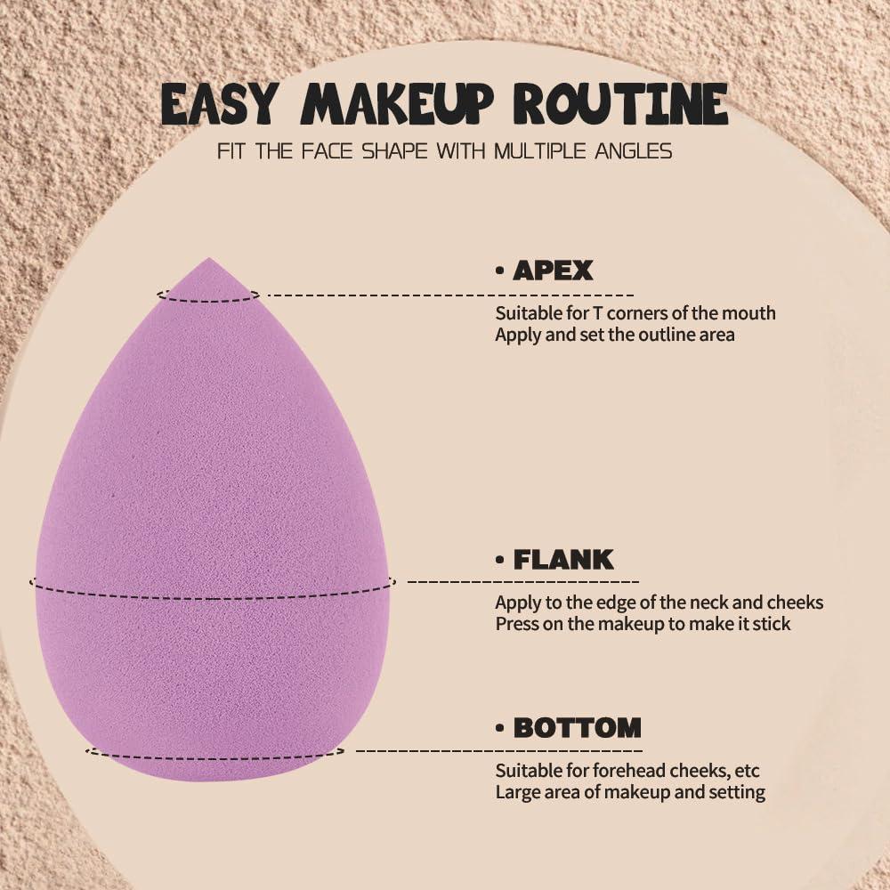NinthAvenue Basics Makeup Sponge Blenders Sponges Egg Shaped Blending Sponge Foundation Applicator Cosmetic Sponges Makeup Sponges for Foundation, Liquid, Cream and Powder Blender (pingk,gourd)