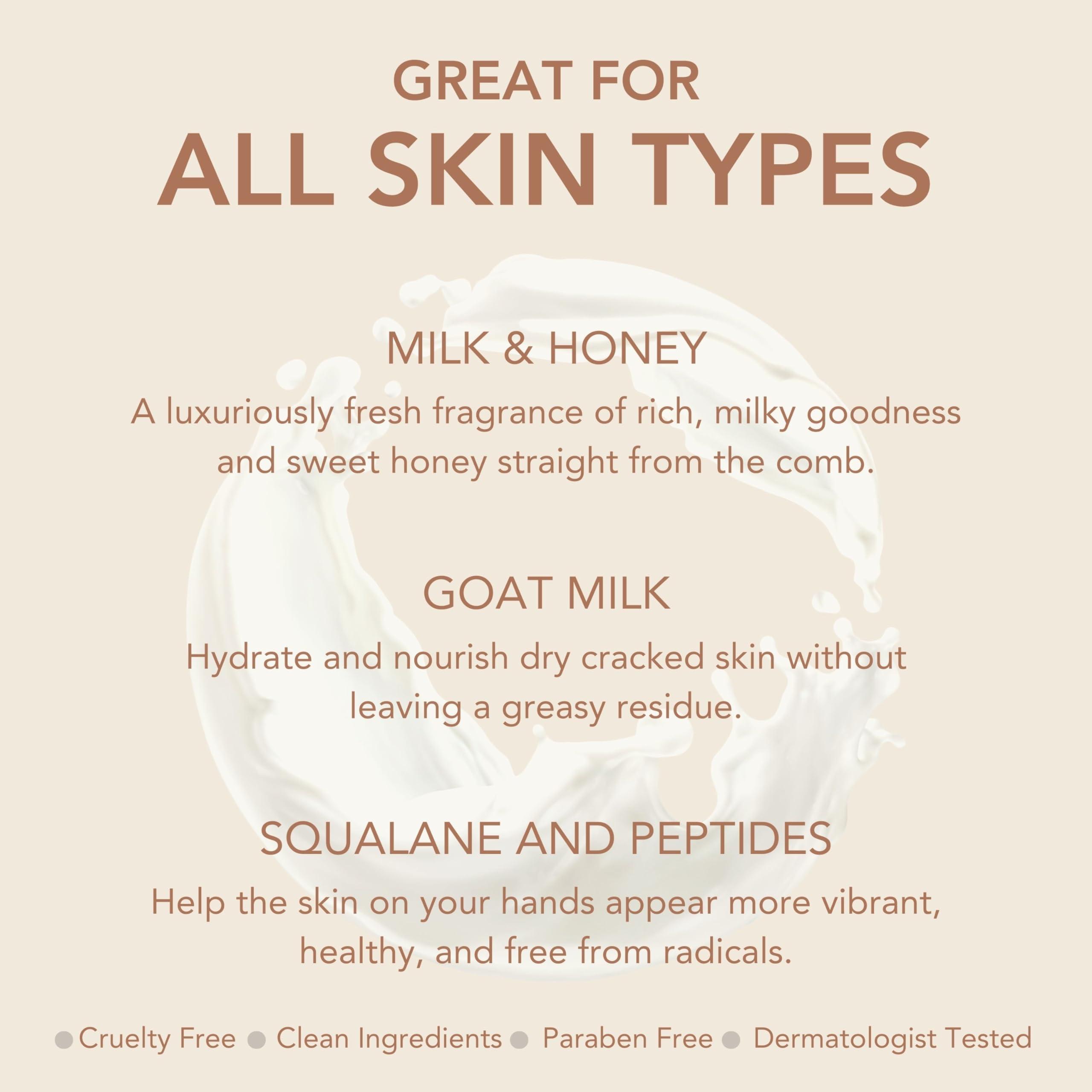 Dionis Dionis Milk & Honey Youth Boosting Goat Milk Hand Cream, 2oz + Goat Milk Body Serum & Body Lotion, 1oz each