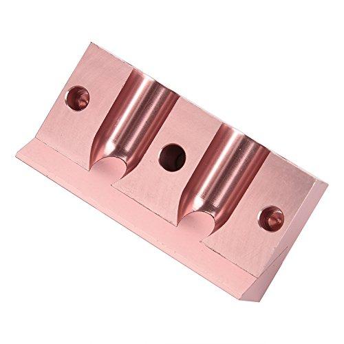 POCREATION DIY Lipstick Maker Mold, Makeup Cosmetics Lipstick Mould Silicone Mold Making Tool Set Aluminum Alloy Rose Gold Dual Uses Lip Balm Maker Tool(2 Holes)