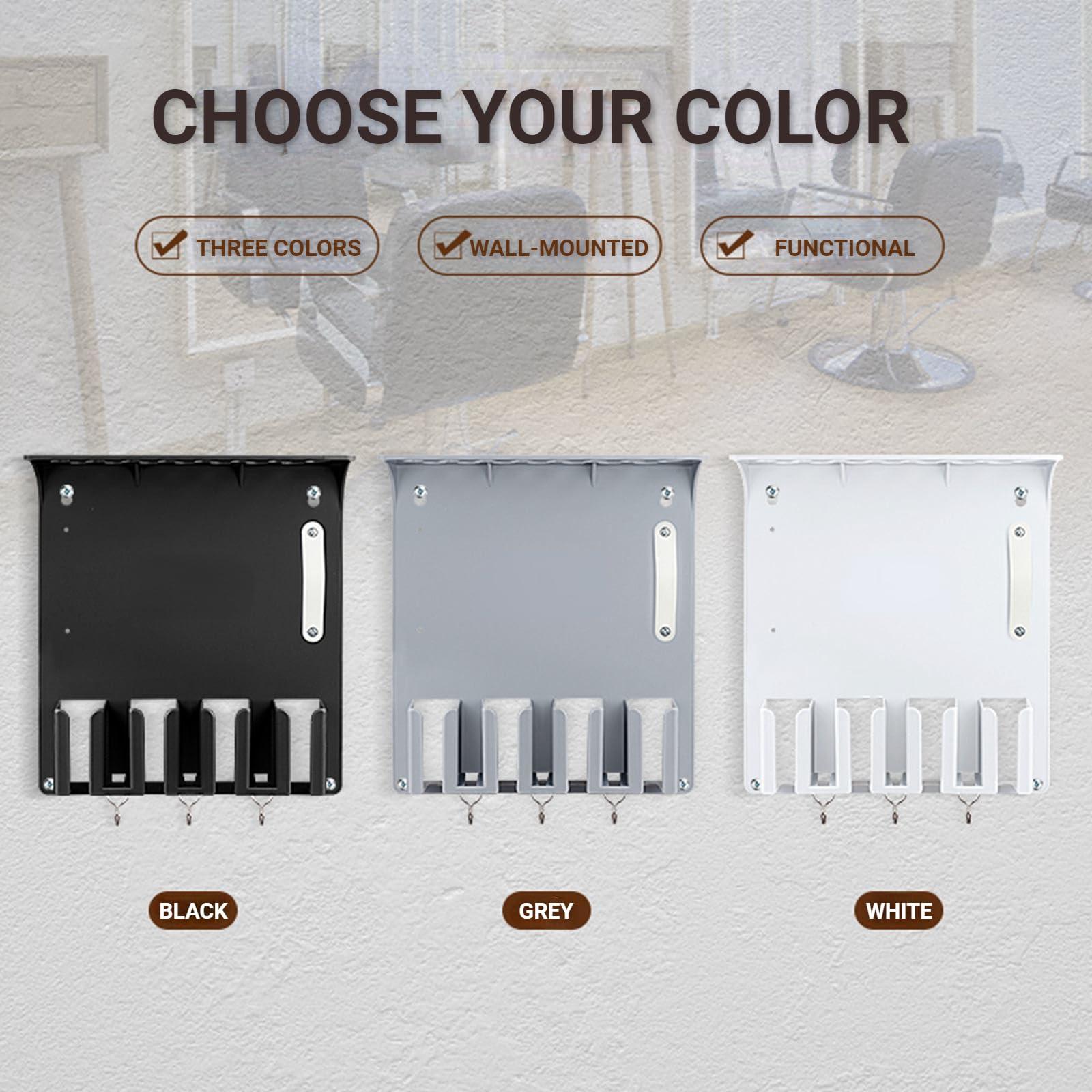 CestoMen CestoMen Clipper Holders for Barbers, Professional Wall Mount Barber Clipper Holder Organizer Hair Trimmer Scissors Storage Rack (Black)