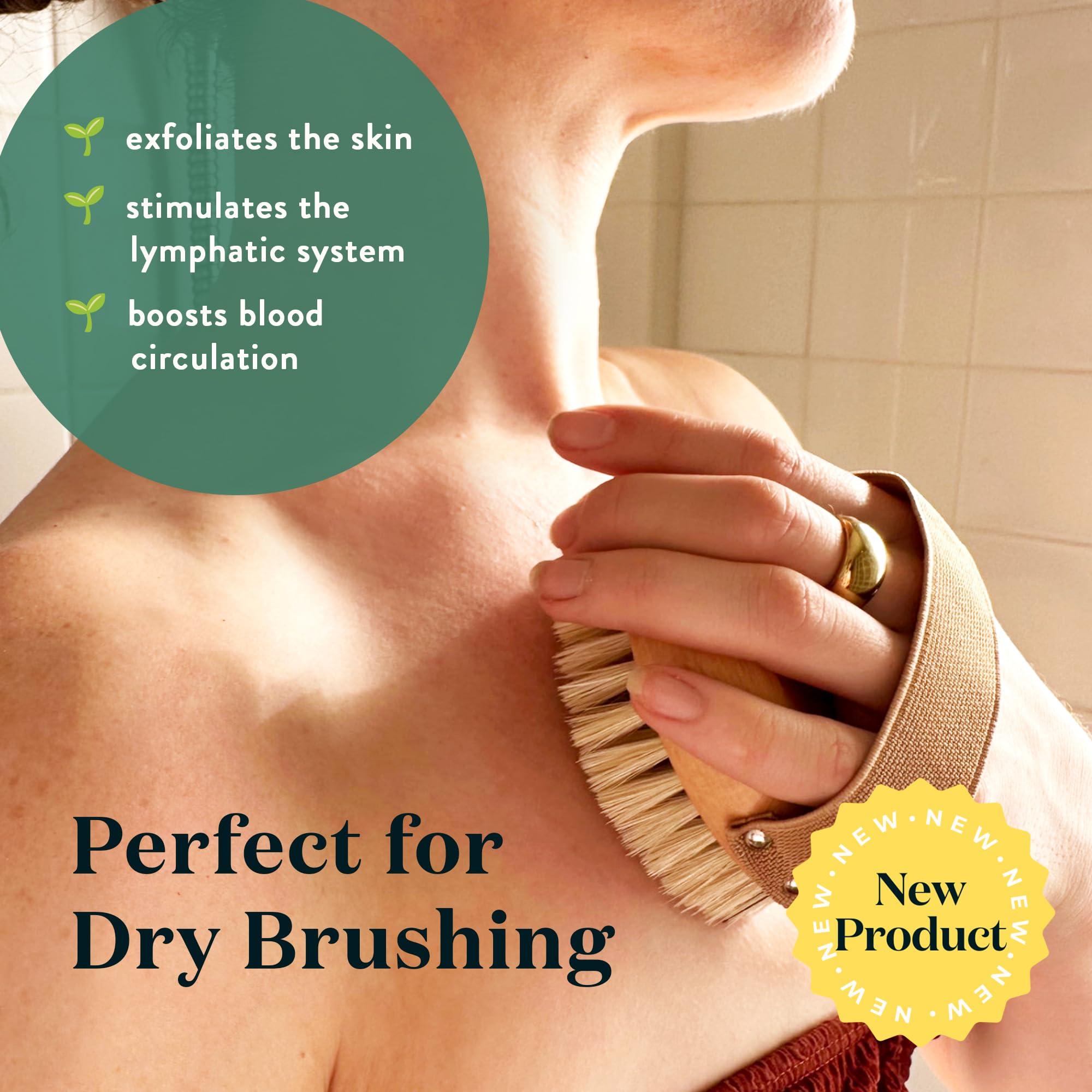 BARE BOTANICS Bare Botanics Palm Dry Brush + Lemon Citrus Body Salt Scrub