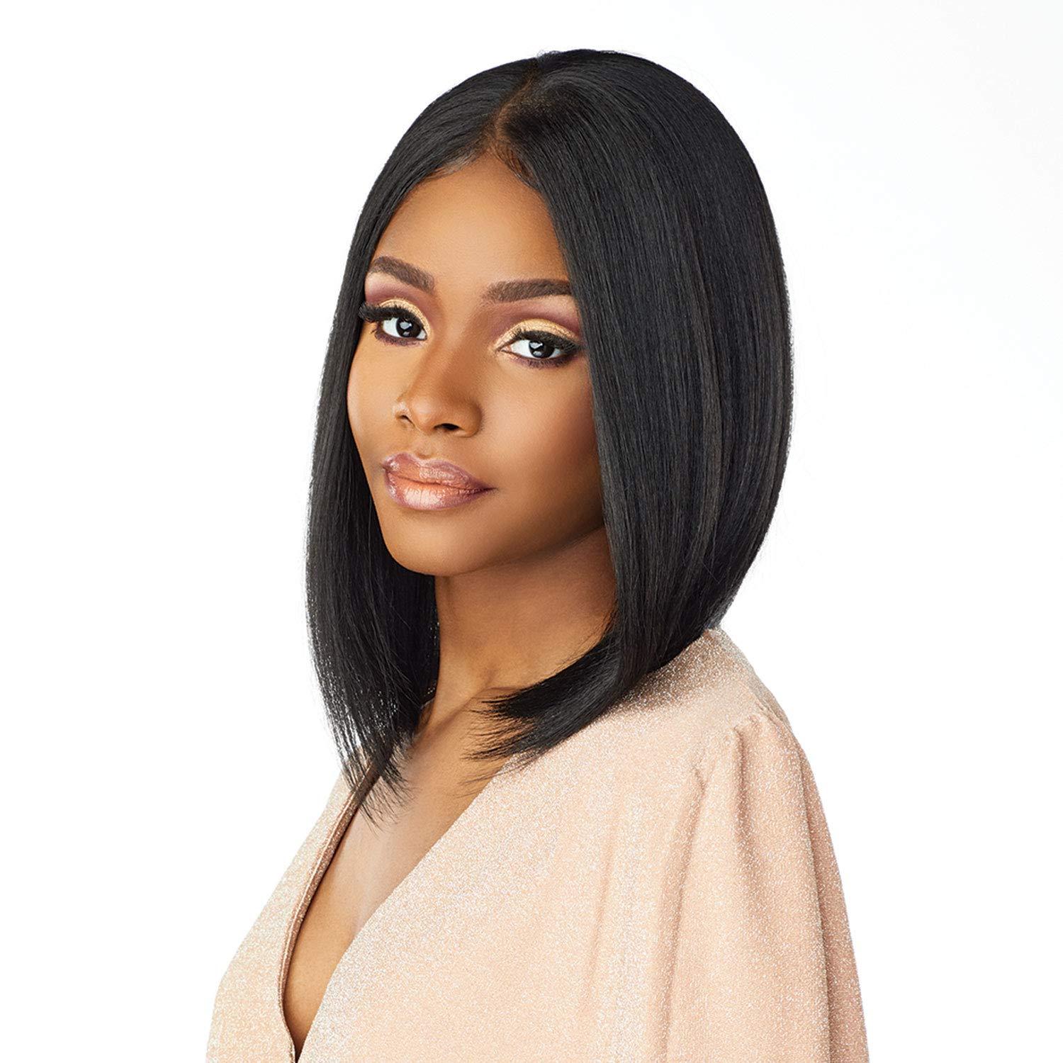 Sensationnel Sensationnel What lace 13x6 Wigs - tyrina lacefrontal hand tied glueless synthetic with natural density preplucked hairline (2 DARKBROWN)