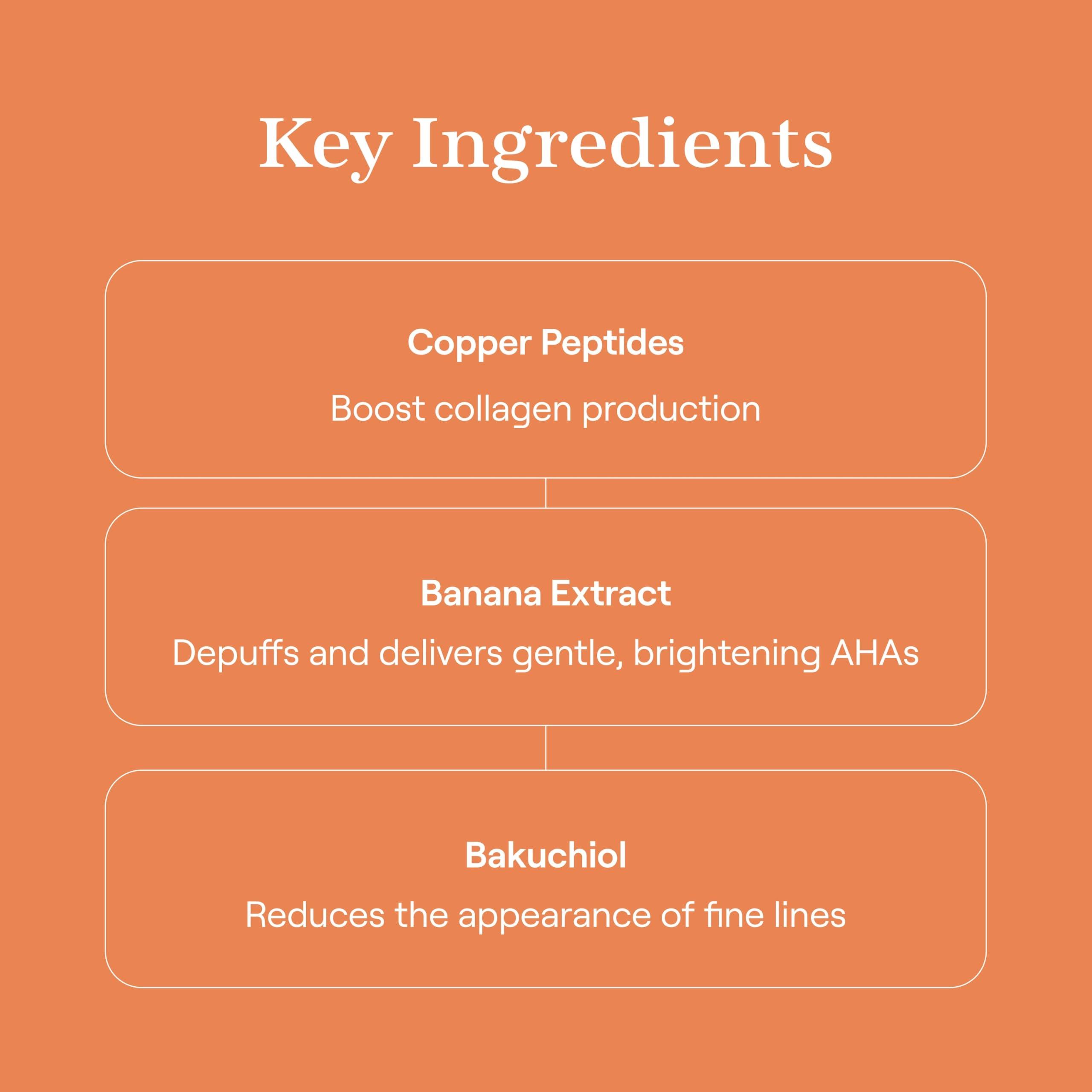 Live Tinted Live Tinted Rays Copper Peptide Eye Masks - Cooling, Brightening, and Nourishing Under Eye Patches, Reduces Fine Lines, Depuffs, & Hydrates with Copper Peptides, Banana Extract, and Bakuchiol - 1 Pair