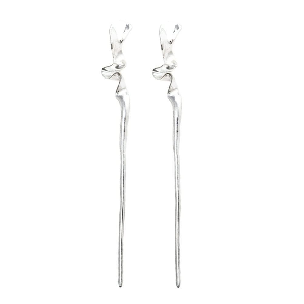 Luxshiny 2pcs Geometric Metal Hair Chopsticks Hair Stick Minimalist Jewelry for Women Girl Hair Accessories Hair Bun Accessories for Women Chopsticks for Hair Chinese Hair Accessories