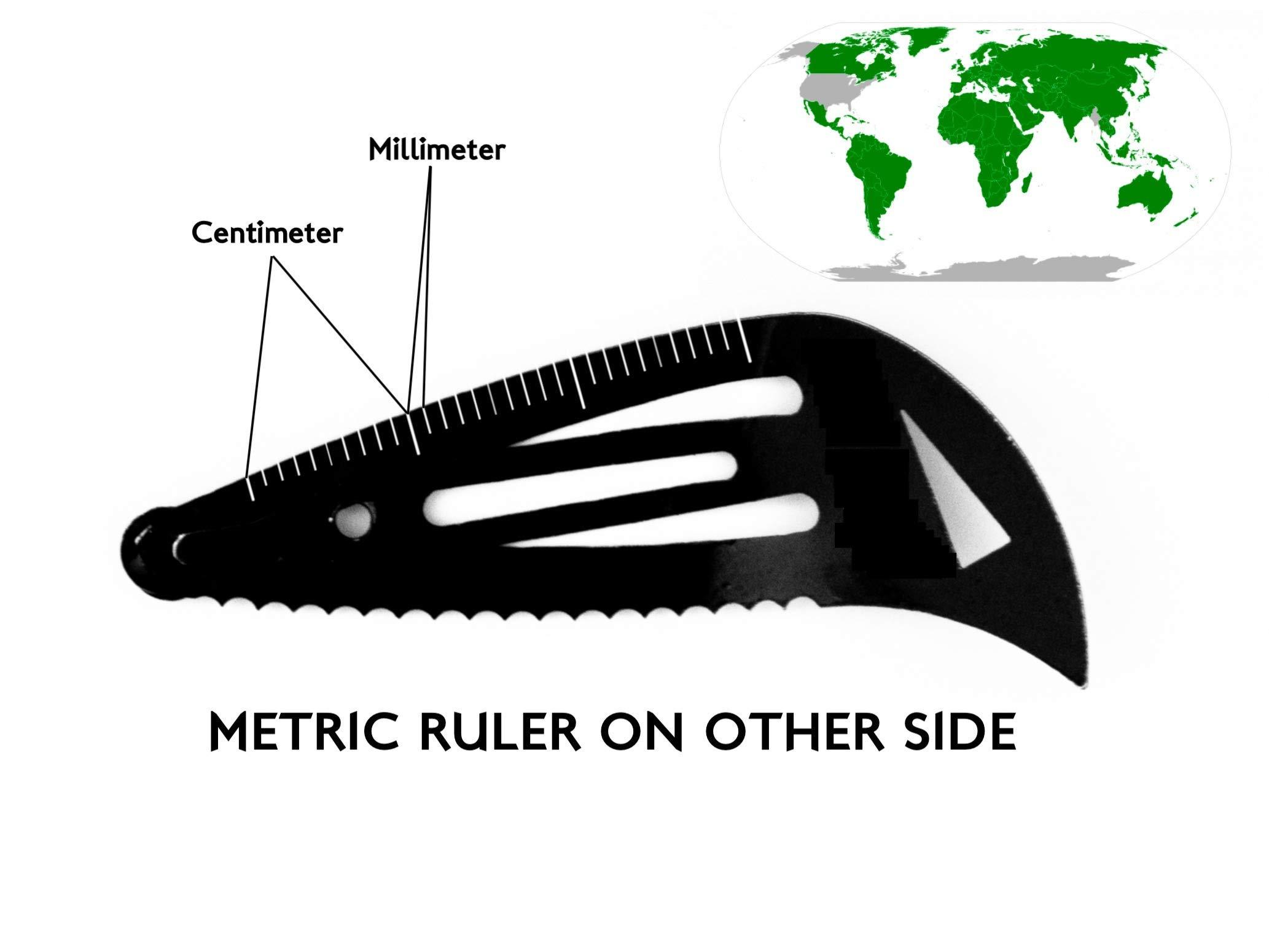 Tacticlip Tactical Hair Clips, 4 Pack - Black - Multitool Snap Barrettes - Laser Engraved, Vacuum Plated, Multi-Functional Keychain Multi Tool - Box Cutter, Serrated Edge, Raptor Claw