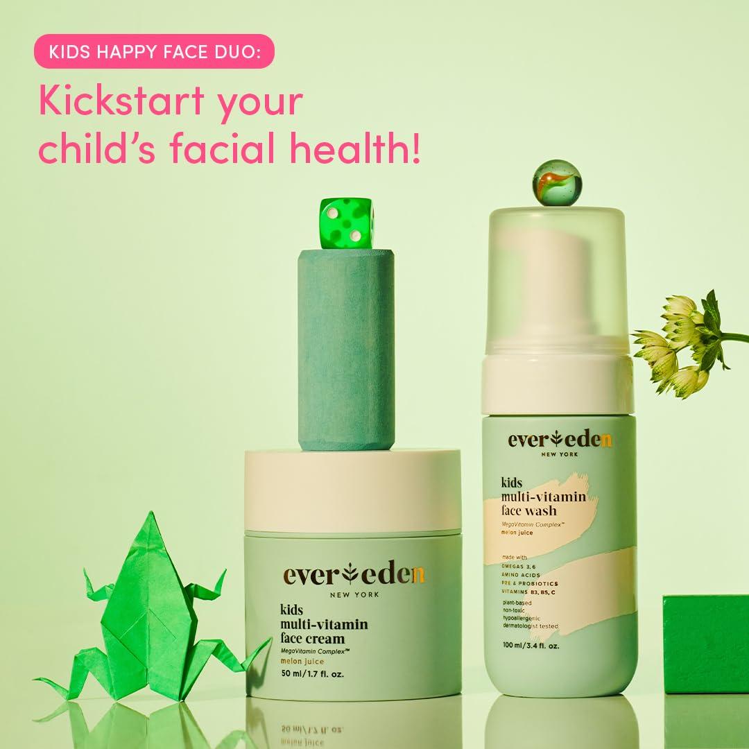 Evereden Evereden Kids Face Cream: Melon Juice, 1.7 oz. | Kids Face Lotion | Clean and Non-Toxic Kids Face Moisturizer | Multi-Vitamin Skin Care for Kids