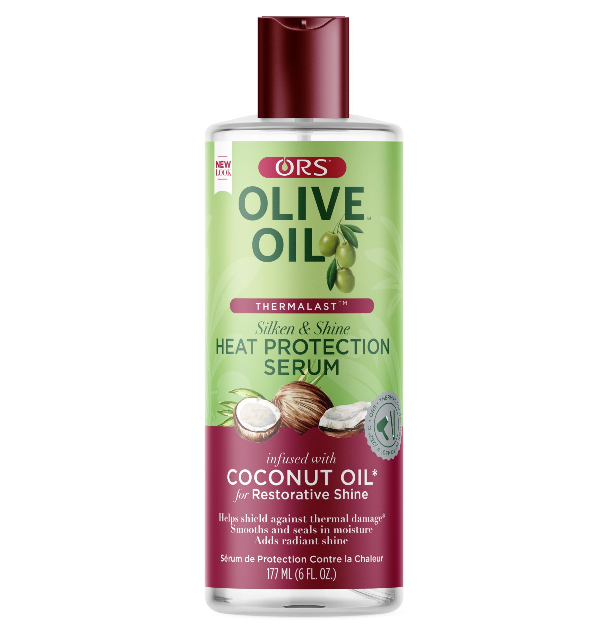 ORS Olive Oil ORS Olive Oil Heat Protection Hair Serum infused with Coconut Oil for Restorative Shine - 6 ounces (Pack of 1)