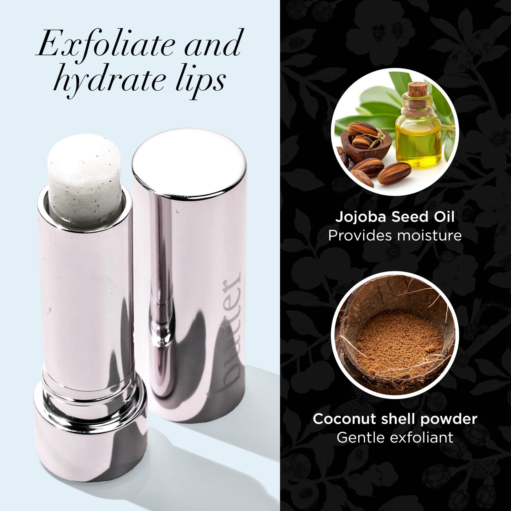 butter LONDON butter LONDON Lippy Lip Scrub Stick, Sugar Buttercream - 100% Natural Sugar-Based Lip Scrubber Exfoliator Nourishes, Hydrates & Lightens Dry & Dark Lips - Lip Care for Smooth & Fresh-Looking Lips