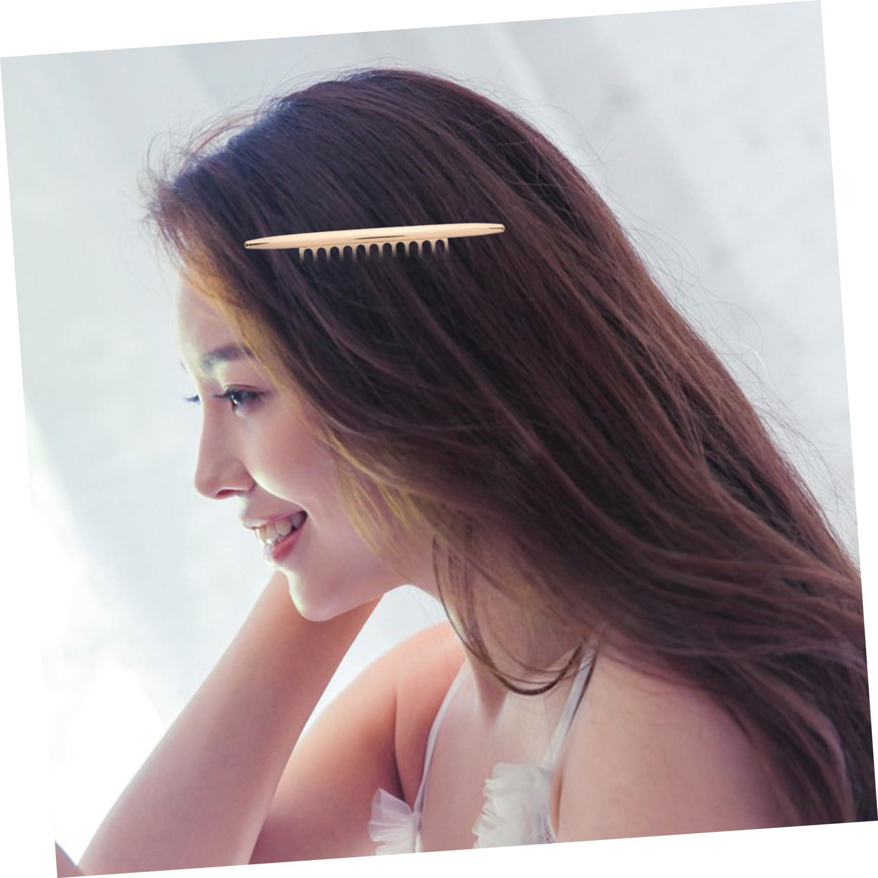 MERRYHAPY MERRYHAPY 2pcs Simple Alloy Comb Styling Hair Clips Womens Hair Accessories Side Comb Hair Clip Cellulose Combs Barrettes for French Hair Side Combs Hair Comb for Women Side Comb Clip