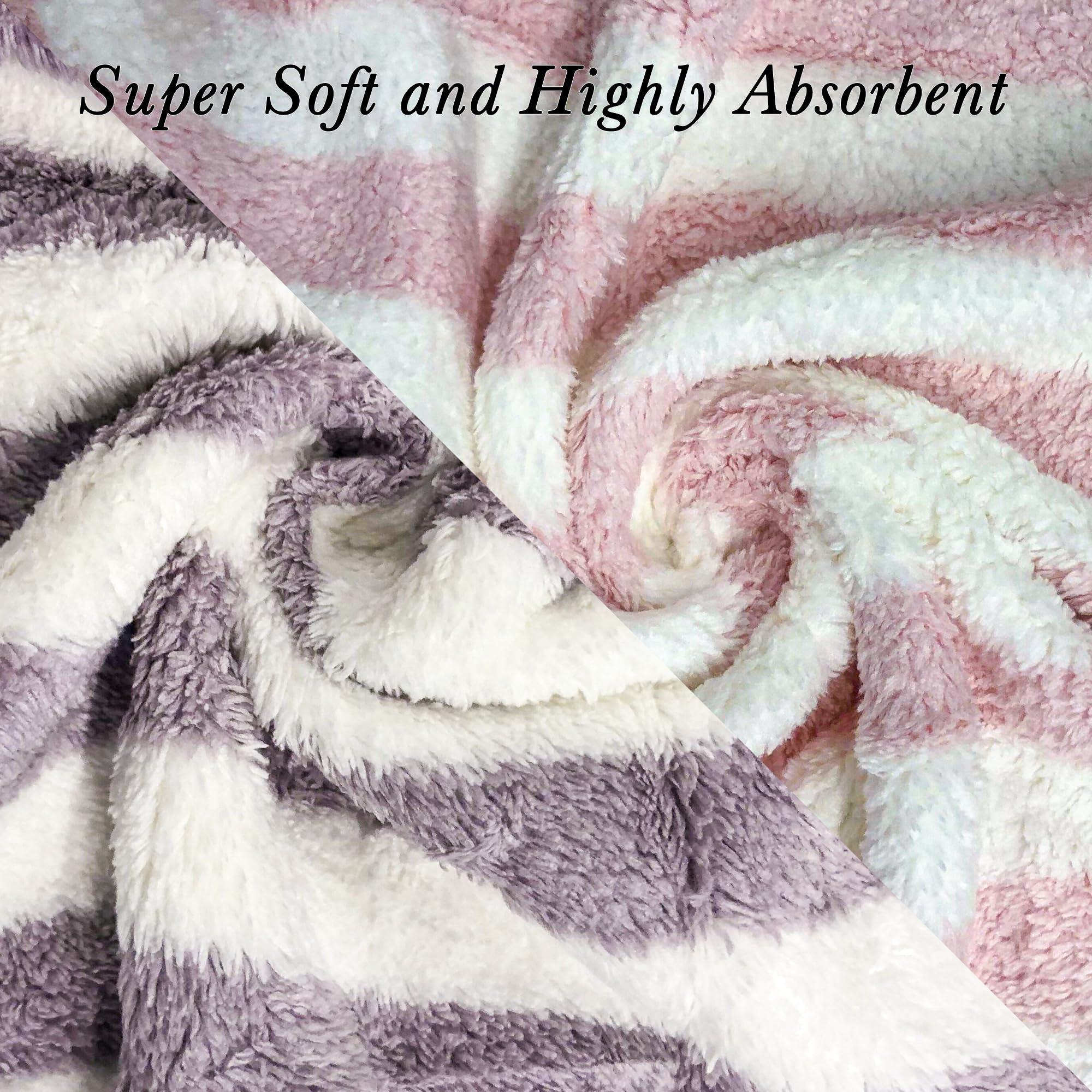 Chloven Chloven Large Microfiber Hair Towel Wrap for Women - 2 Pack Absorbent, Oversized Hair Wrap Towels for Quick Drying - Soft & Gentle Turban Towel for Women - Perfect for Curly, Straight, Thick Hair