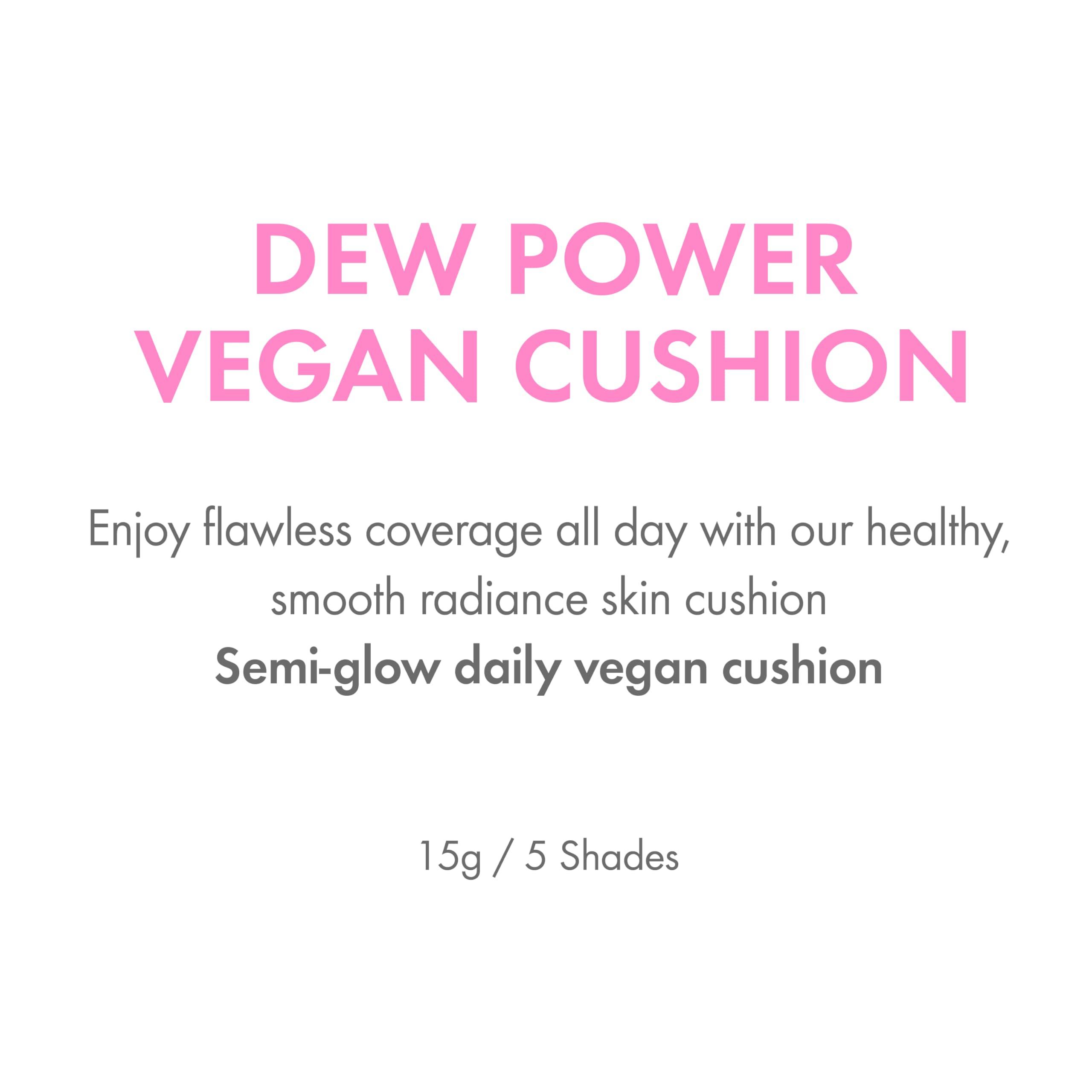 Amuse Amuse SEOUL DEW POWER VEGAN CUSHION [REFILL] 02 HEALTHY | beige | Dewy, glow, long-lasting, double coverage, clean beauty, lightweight, natural look, foundation for sensitive skin, hydrating cushion