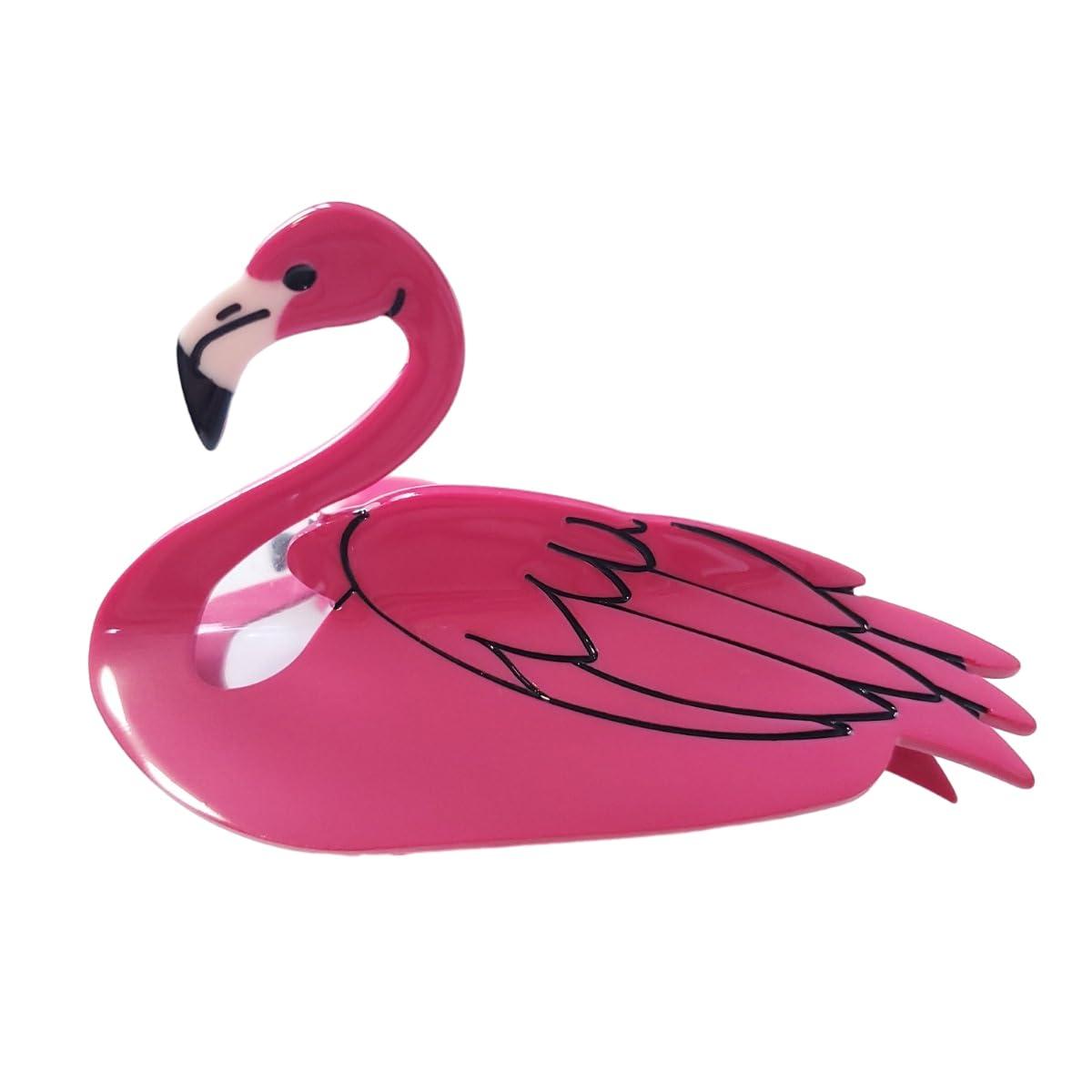 OMG Decor Flamingo Hair Clips,Cellulose Acetate Hair Clips,Big Claw Clips for Girl,Hair Accessories