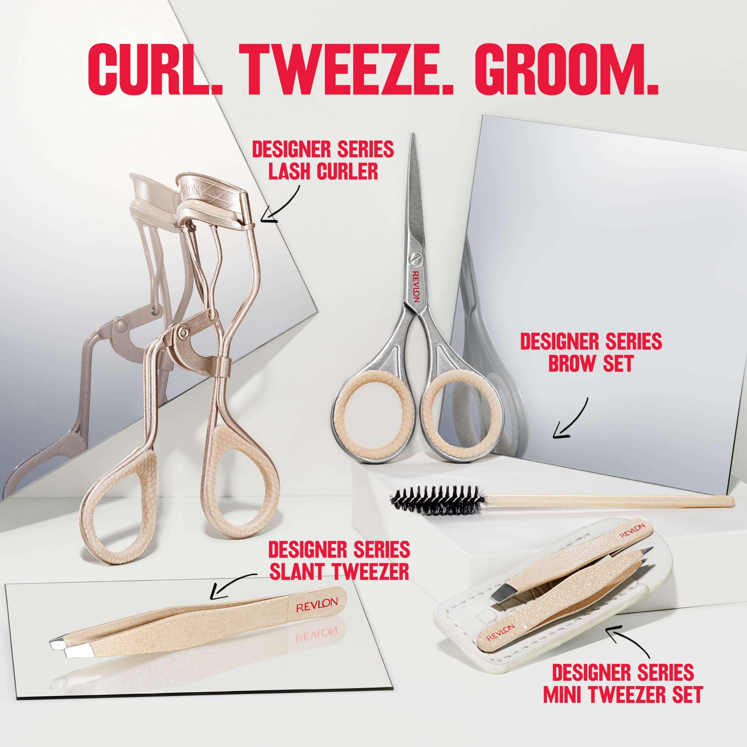 REVLON Revlon Designer Series Brow Set, Trimming and Shaping Eyebrow Kit with Scissors and Spoolie Brush, Easy to Use at Home or on The Go, 1 Count
