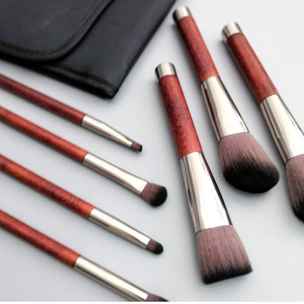 KAABETO 7pcs Makeup Brush Set Wholesale Beginner Makeup Tools-Premium Synthetic Foundation Blending Blush Concealer Eye Face Liquid Powder Cream Cosmetics Brushes Kit with Bag Soft bristles