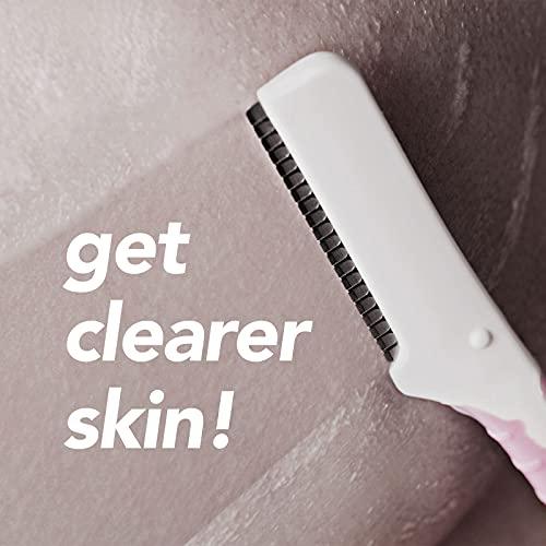 Favy FAVY Facial Beauty Dermaplane Razor – 3 PACK, Multipurpose Skin Exfoliator and Eyebrow Trimmer, Smooth Clear Skin, Flawless Makeup Application, Peach Fuzz Remover, Men and Women Dermaplaning Tool