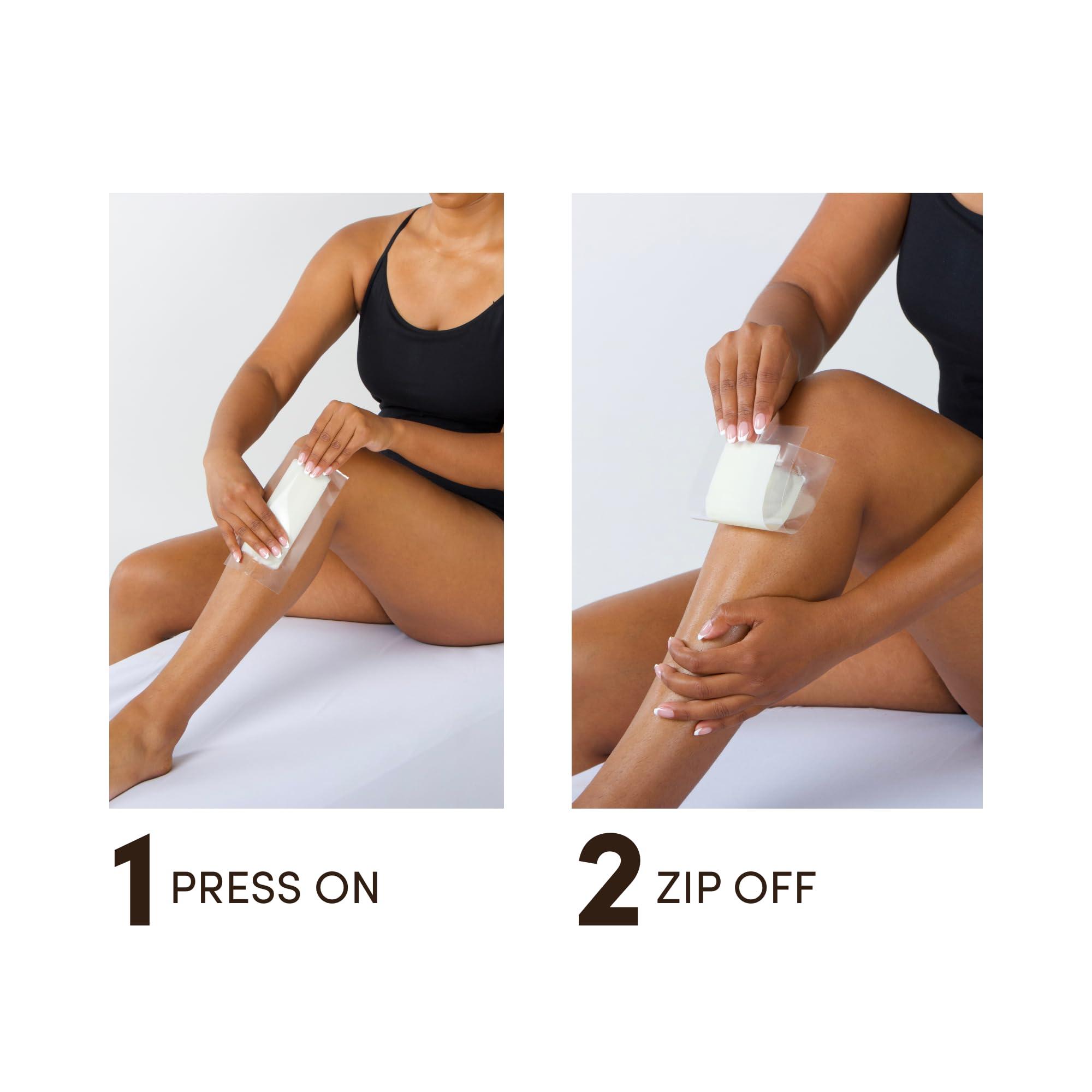 Parissa Parissa Legs & Body 24 Biodegradable Wax Strips Kit for At-Home Hair Removal with Ready-to-Use Large Wax Strips for All Hair Types, Pink (PW-ST40)