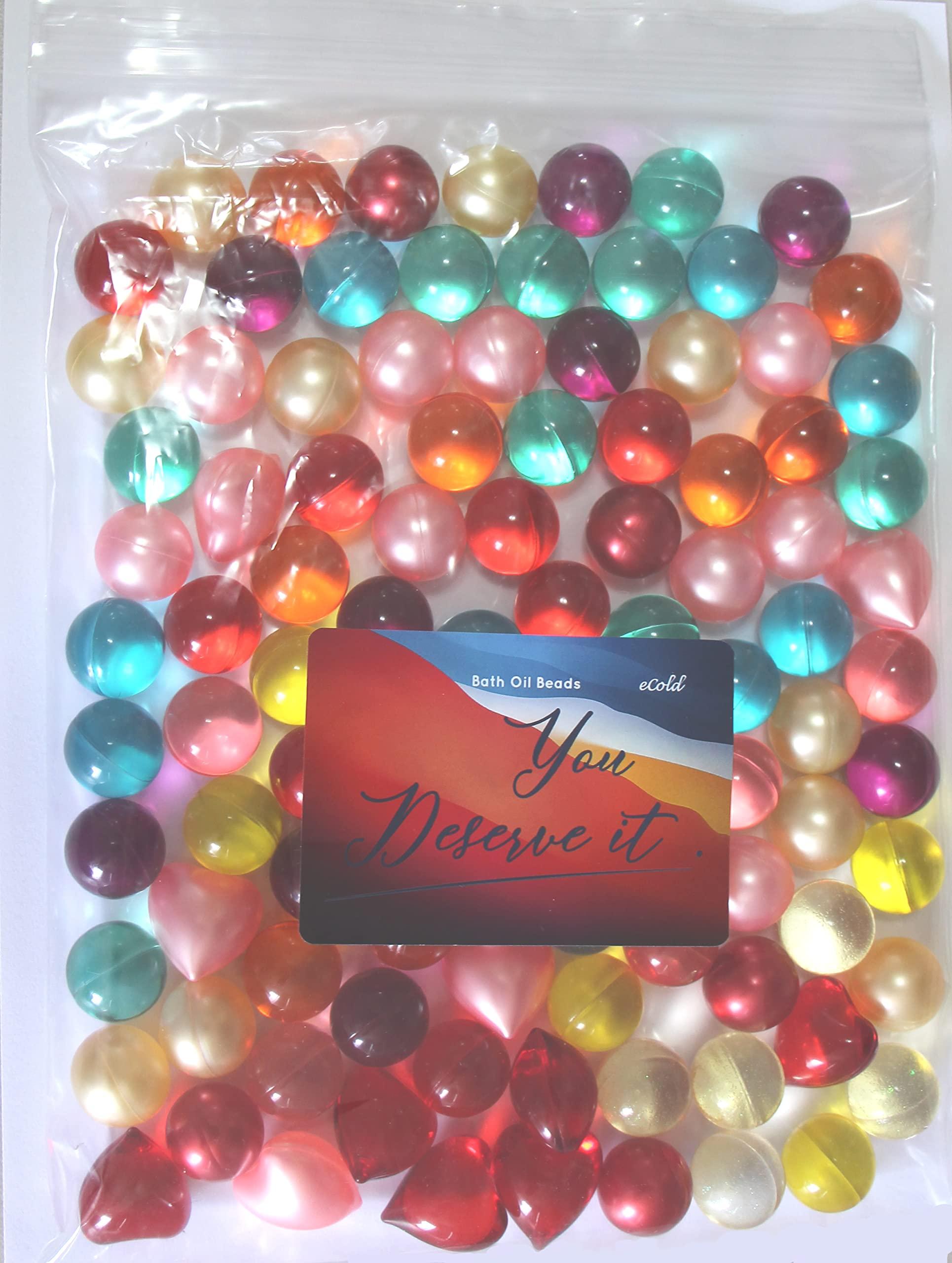 SKLEER Bath Oil Beads (Pearls) - Mixed Colors - The Way You Remember Them (Pack of 100)