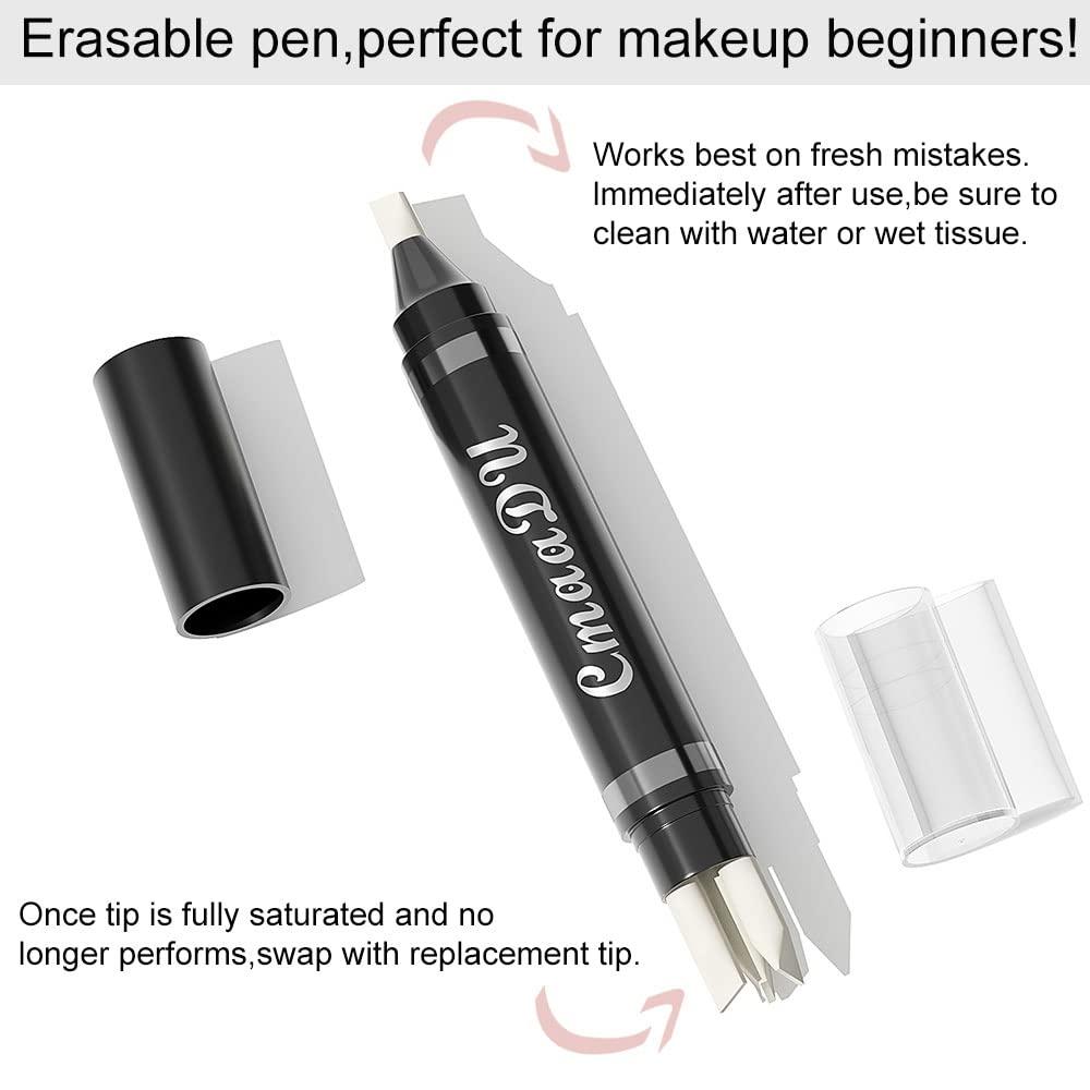 Easilydays Easilydays Eye Makeup Remover Pen, Makeup Remover Eraser Stick Corrector Stick Lipstick Eyeliner Eraser for Instant Touch Up Correction, Mascara Smudges Correction,Travel-Friendly Makeup Removing Pen With 3 Replacement Heads