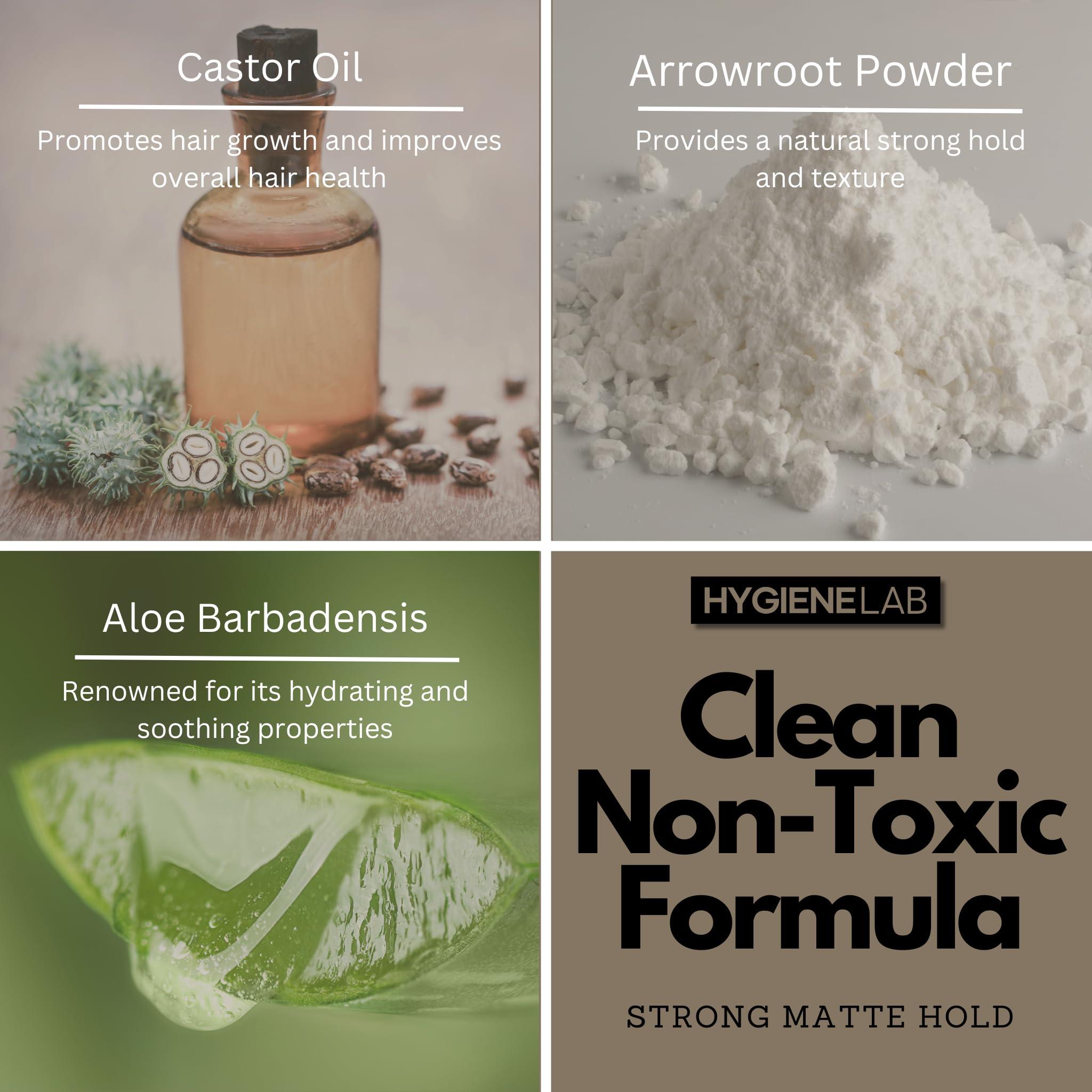 HygieneLab HygieneLab Men\'s Hair Gel - EWG Verified, Strong Hold, Matte Finish, Weightless Texture, Sandalwood Scent, Non-Toxic Clean Formula, Suitable for All Hair Types