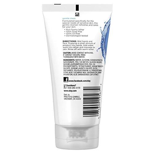 Olay Olay Gentle Clean Foaming Face Cleanser for Sensitive Skin, 5 Ounce tube 226.8 grams