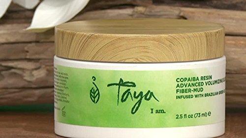 TAYA I AM. Taya Beauty Copaiba Resin Advanced Blend Volumizing Fiber-Mud - Replenishing Restorative Volumizing Styling Cream For Damaged Hair - Styling Pomade with Coconut Oil For Men and Women - 2.5 fl oz Jar