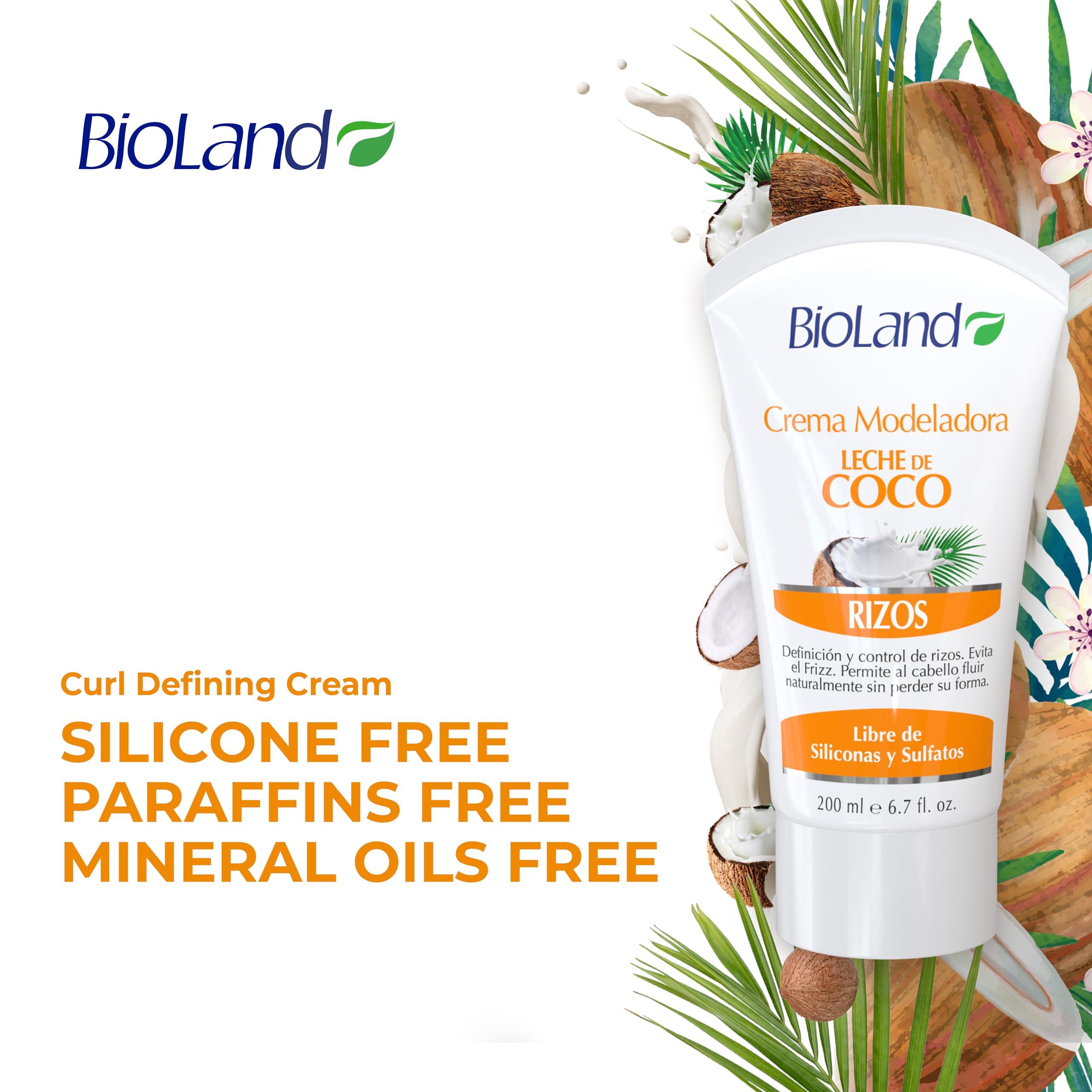 Bioland Bioland Coconut Milk Curl Cream - Ultra-Defining & Frizz-Control Cream for Curly Hair - 6.76 fl oz (200mL)
