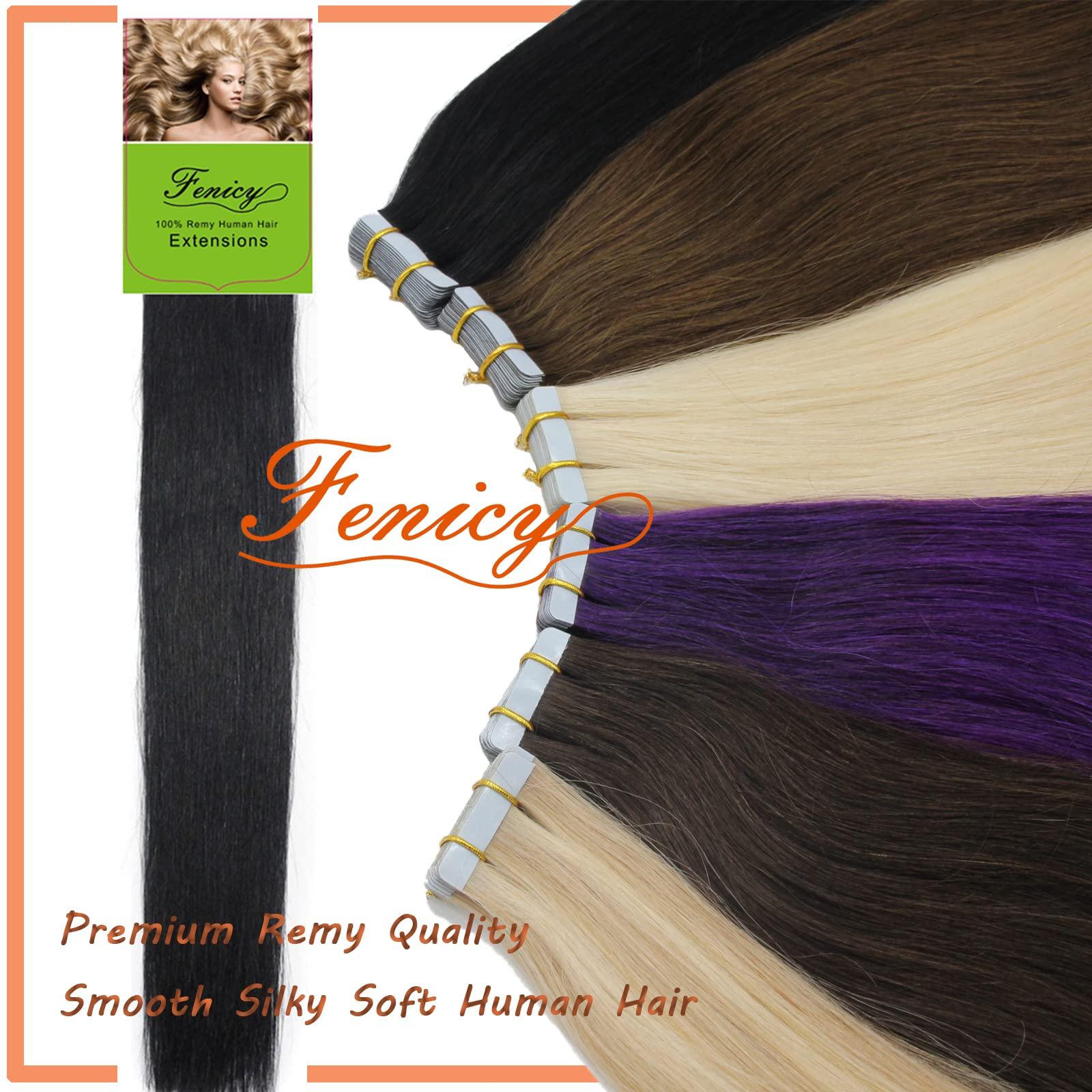 Fenicy Fenicy Gray Hair Extensions Tape in Real Human Hair Seamless Skin Wefts Invisible Tape-on Hair Extensions Silky Straight Color Grey 16inch20pcs