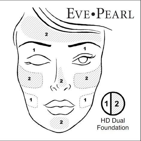 EVE PEARL EVE PEARL HD Dual Foundation Full Coverage Long Lasting Everyday Make Up Non Greasy Lightweight Texture Vitamin E Skincare (Fair)