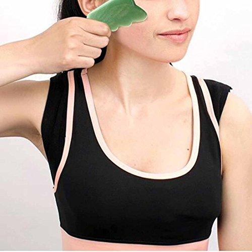 fengshuisale Feng Shui GuaSha Scraping Massage Tool,Kinglead Handmade Natural Stone Aventurine Board For SPA Acupuncture Therapy Trigger Point Treatment W3416