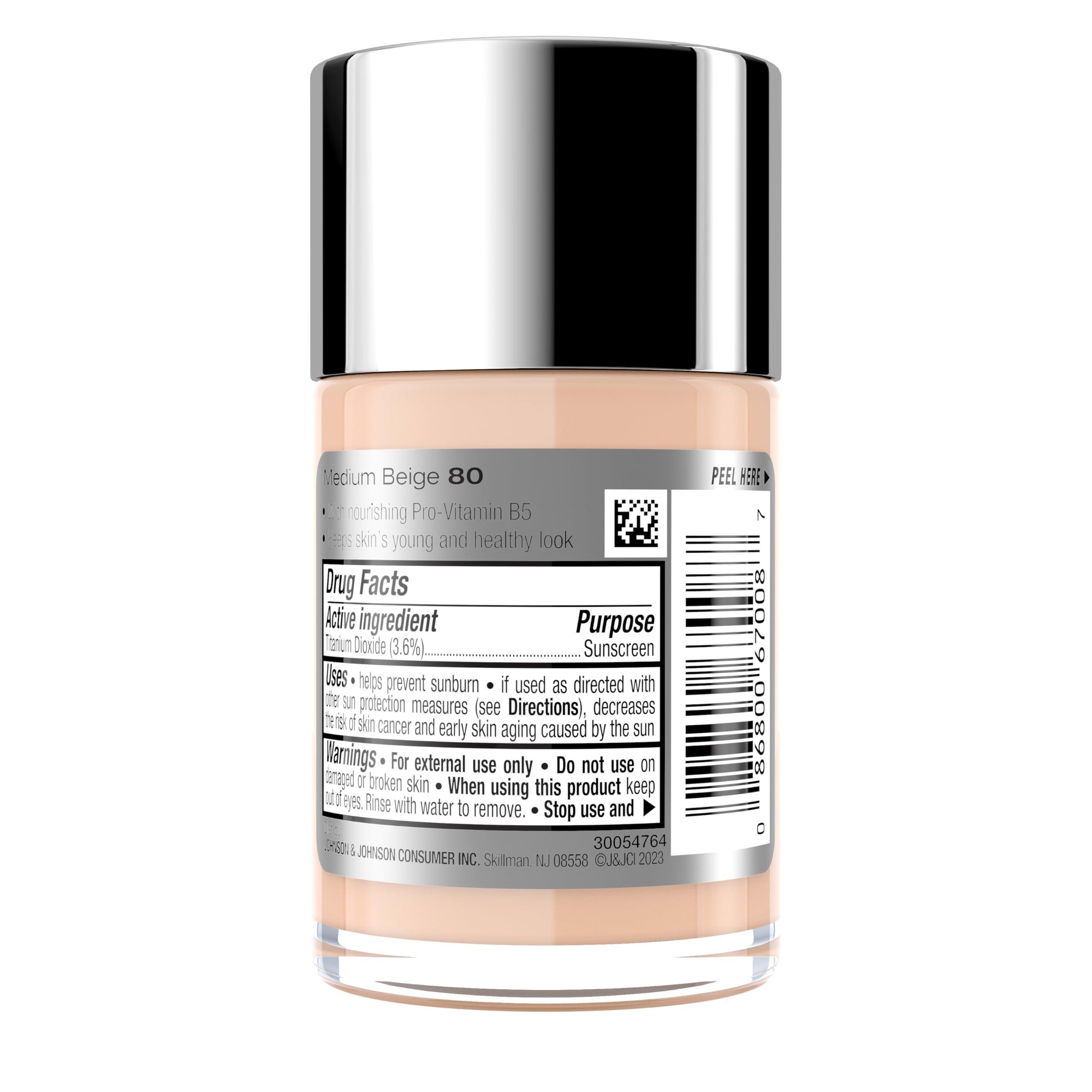 Neutrogena Neutrogena Healthy Skin Liquid Makeup Foundation, Broad Spectrum SPF 20 Sunscreen, Lightweight & Flawless Coverage Foundation with Antioxidant Vitamin E & Feverfew, Medium Beige, 1 fl. oz