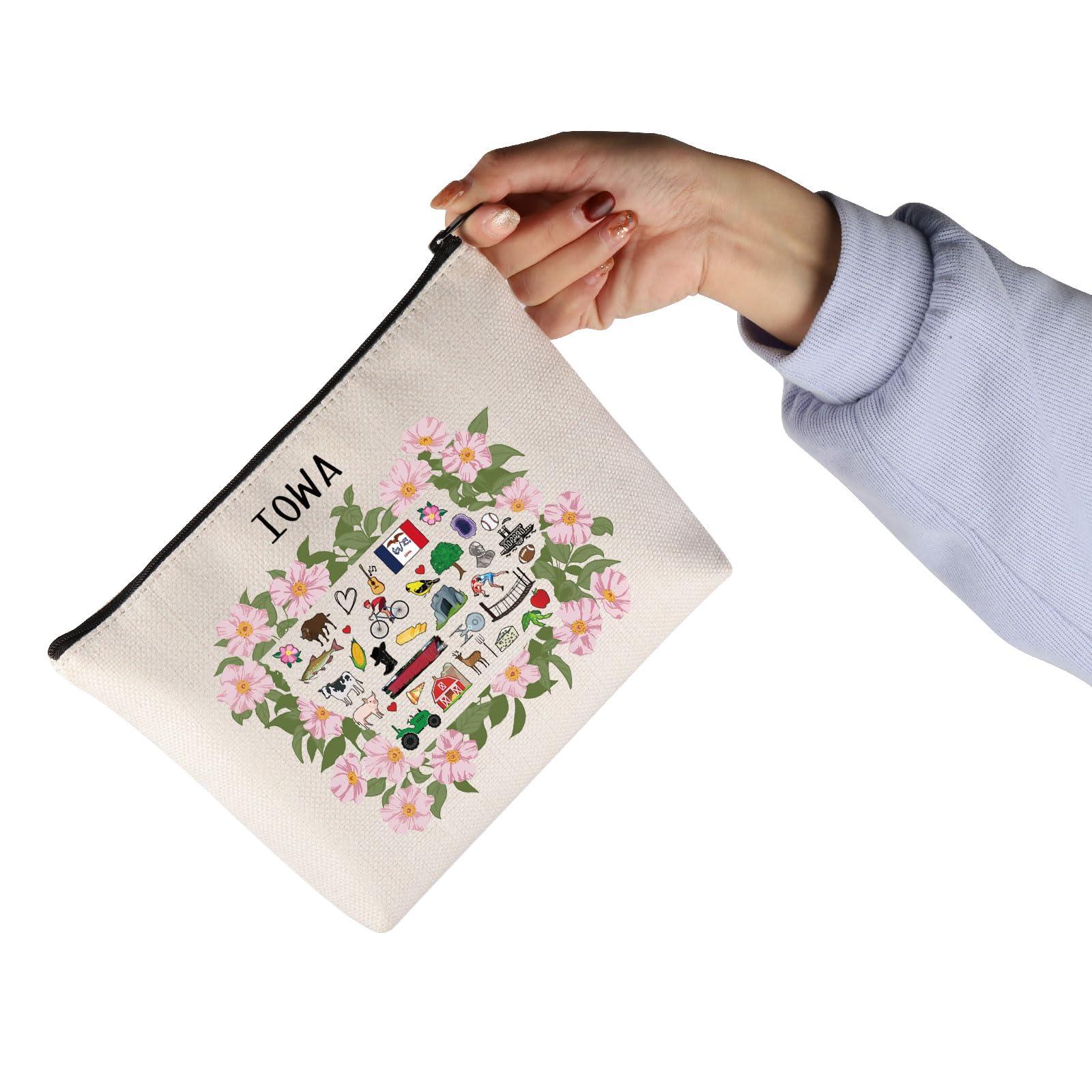 JNIAP JNIAP Iowa Favorite Gift Iowa Home Cosmetic Bag Iowa Souvenir Gift For Midwest (Iowa Bag)
