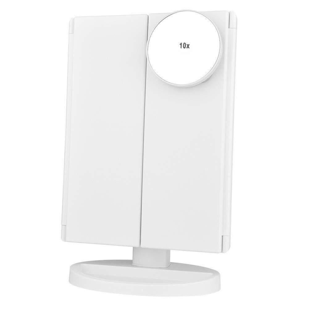 TEmkin TEmkin Gold Touch-Screen Makeup Vanity Mirror with Adjustable Lights, 180 Rotation, and Multiple Magnification Options