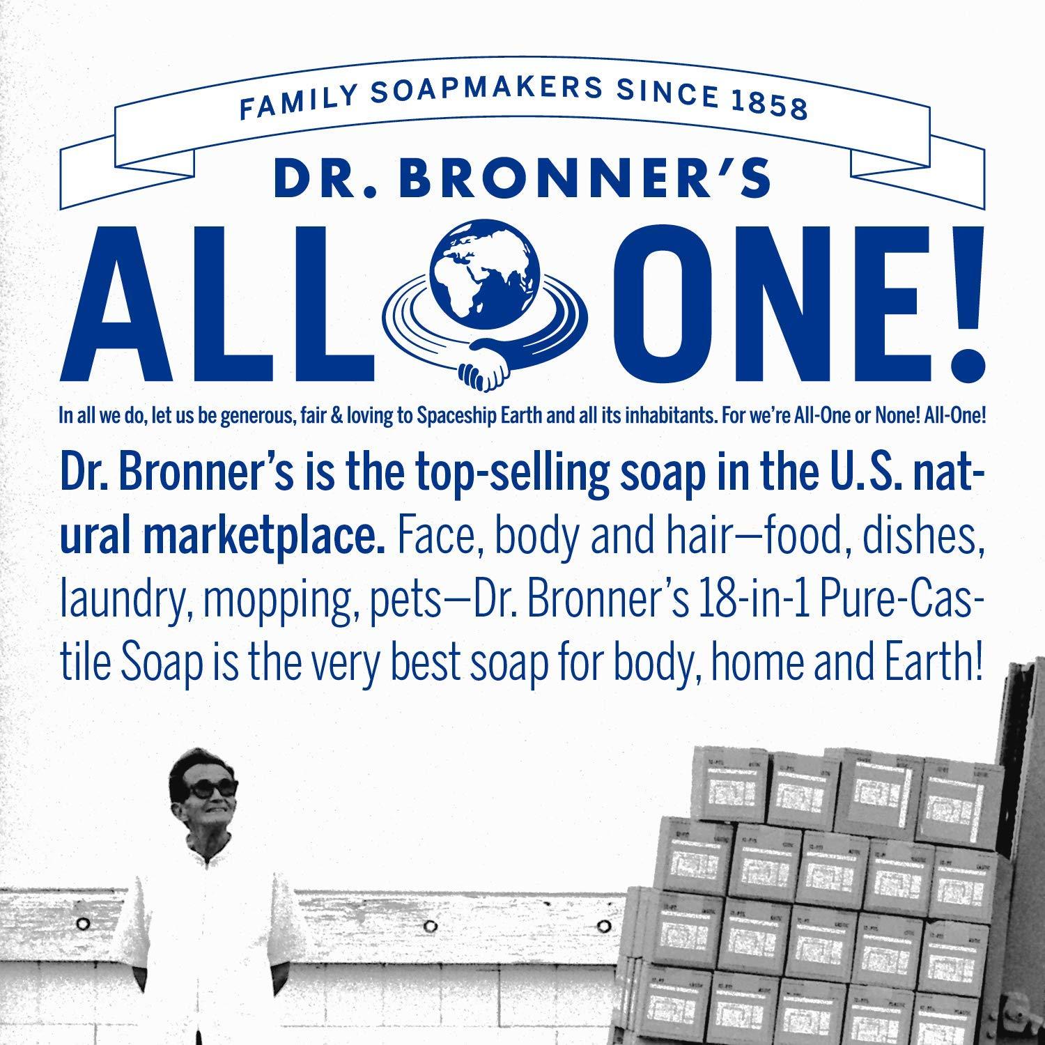 Dr. Bronner's Dr. Bronner's - Pure-Castile Bar Soap (Peppermint, 5 Ounce, 12-Pack) - Made with Organic Oils, For Face, Body & Hair, Gentle & Moisturizing, Biodegradable, Vegan, Cruelty-free, Non-GMO