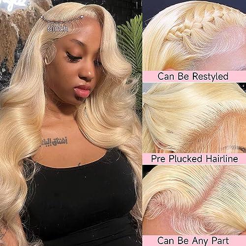 Loyom Loyom Blonde Lace Front Wigs Human Hair 613 HD Lace Frontal Wig 13x6 180% Density 613 Lace Front Wig Human Hair 12A 613 Body Wave Lace Front Wigs Human Hair Blonde Human Hair Wig Pre Plucked 20 Inch