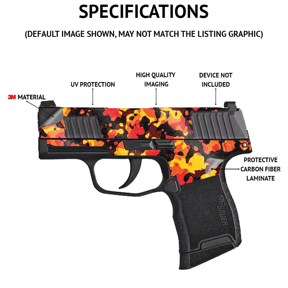 MIGHTY SKINS MightySkins Glossy Glitter Skin Compatible with Ruger LCP 380 - in Bloom | Protective, Durable High-Gloss Glitter Finish | Easy to Apply, Remove, and Change Styles | Made in The USA