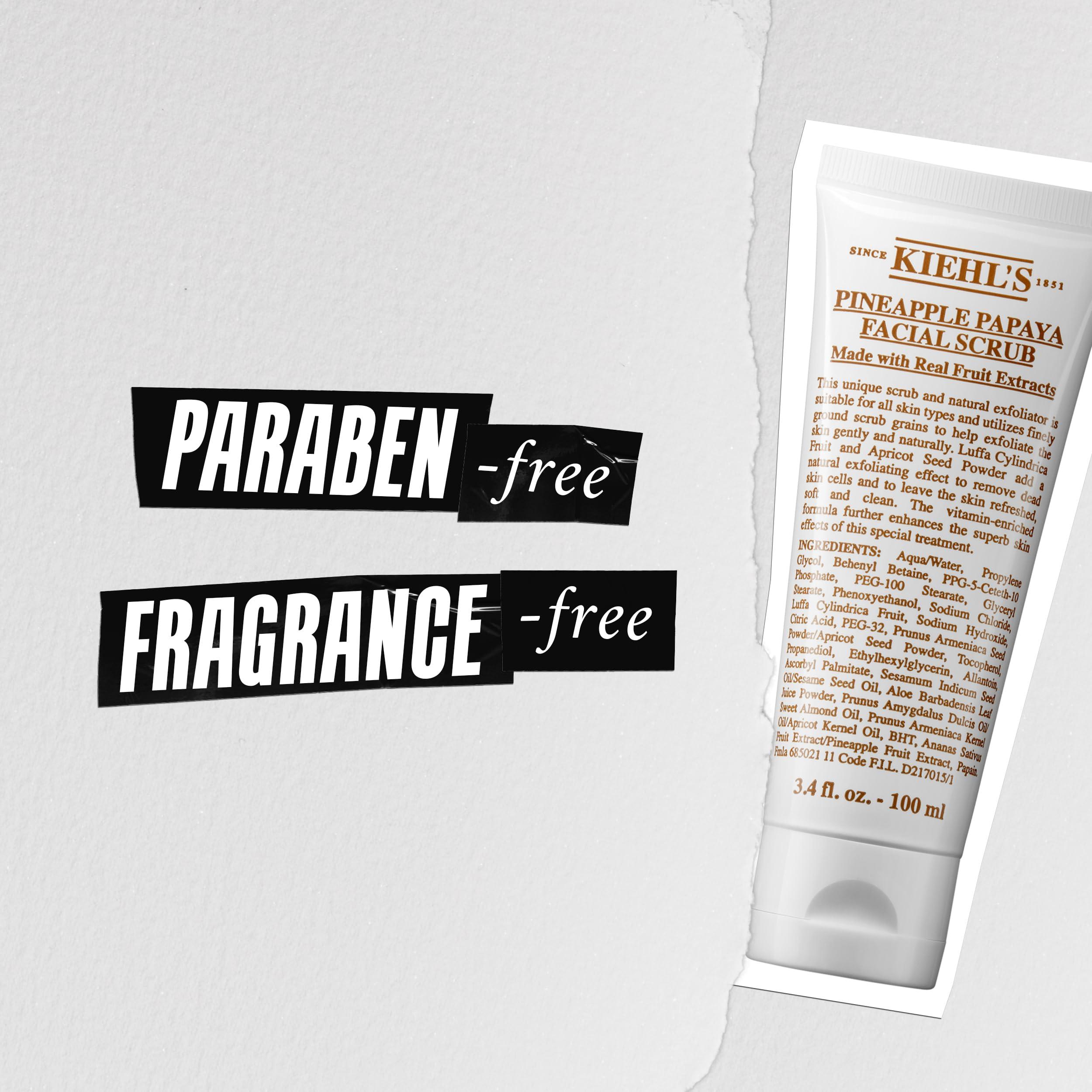 Kiehl's Kiehl\'s Pineapple Papaya Facial Scrub, Exfoliating Face Cleanser for All Skin Types, Removes Dead Skin for Softer & Smoother Skin, with Luffa Cylindrica Fruit & Apricot Seed Powder - 3.4 fl oz