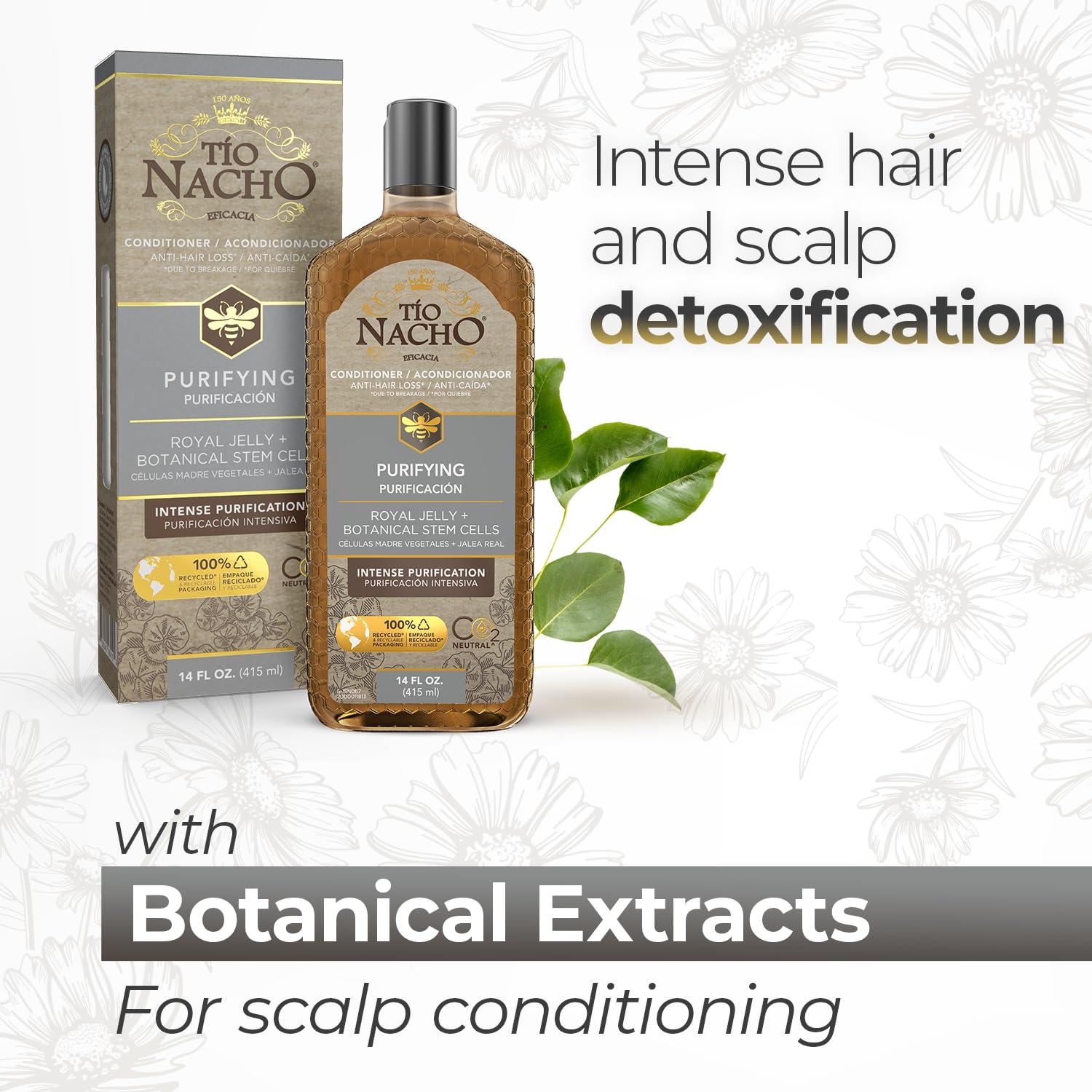 Tio Nacho Tio Nacho Shampoo & Conditioner Set - Natural Lightening Shampoo with Royal Jelly & Chamomile + Purifying Conditioner with Botanical Stem Cells, Enhances Volume & Shine, 14 oz Each